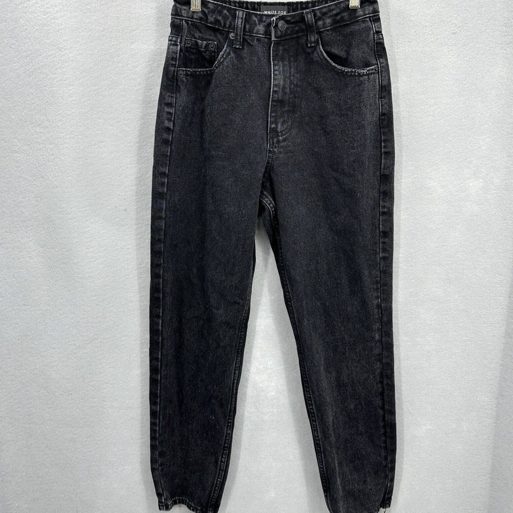 Denime White Fox Jeans Womens XS Black Denim High Rise Ankle Y2K Preppy 90s Retro Size 26" / US 2 / IT 38 - 2 Thumbnail