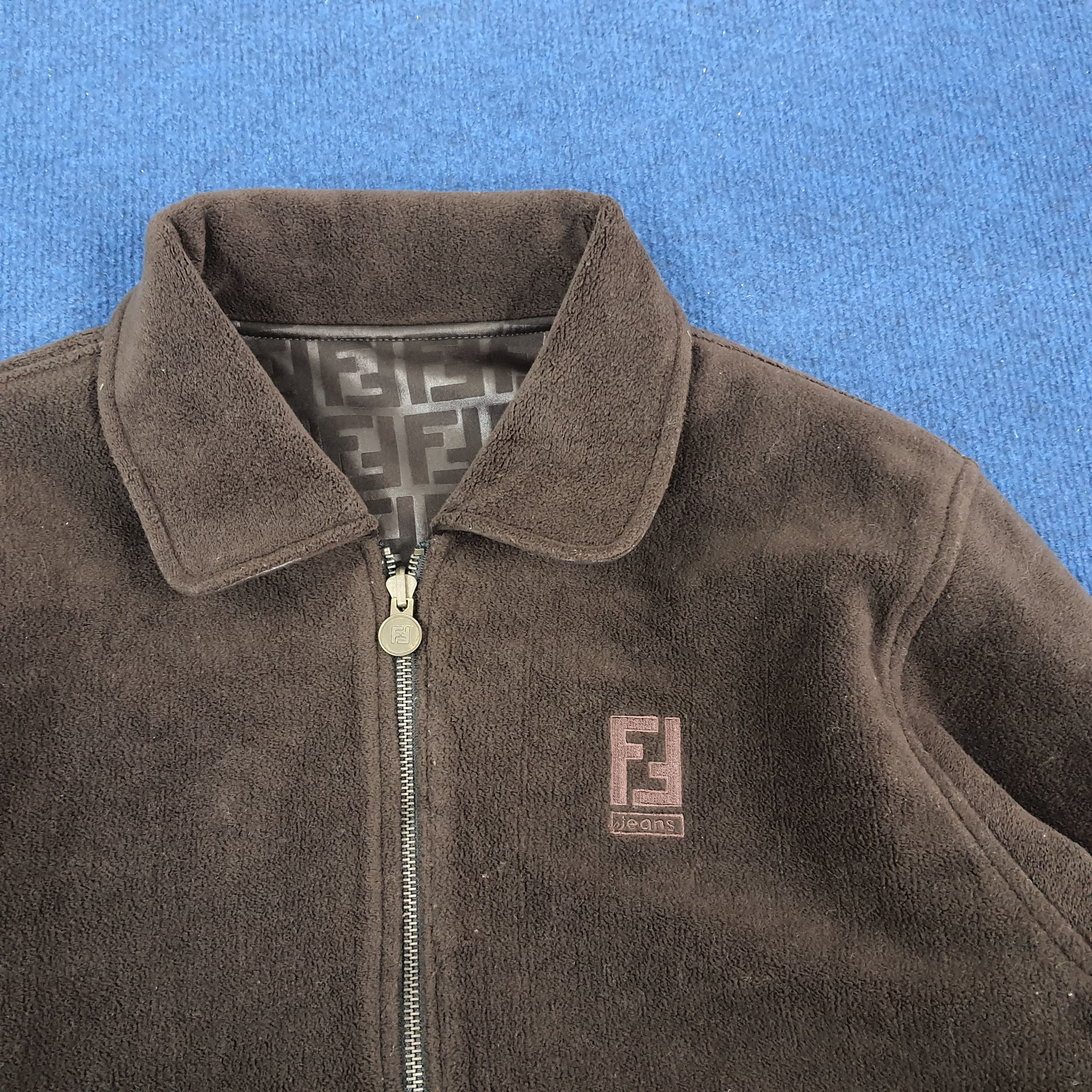 Fendi × Vintage Vintage FENDI Monogram Reversible Fleece Jacket Size US L / EU 52-54 / 3 - 7 Thumbnail