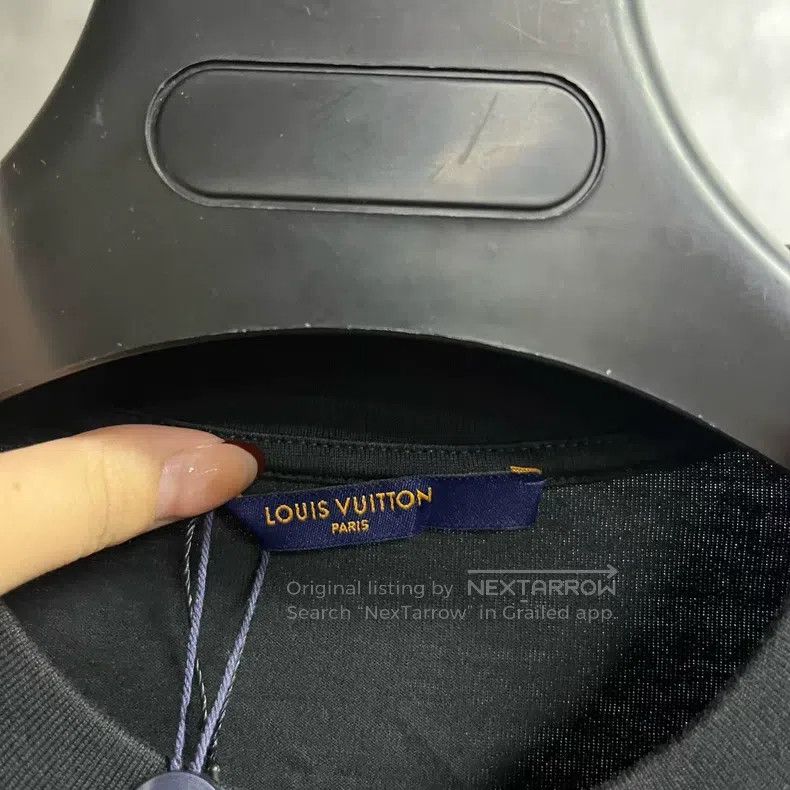 Louis Vuitton Louis Vuitton Black Full Logo Gradient Crew Neck Short Sle Size US XS / EU 42 / 0 - 2 Thumbnail