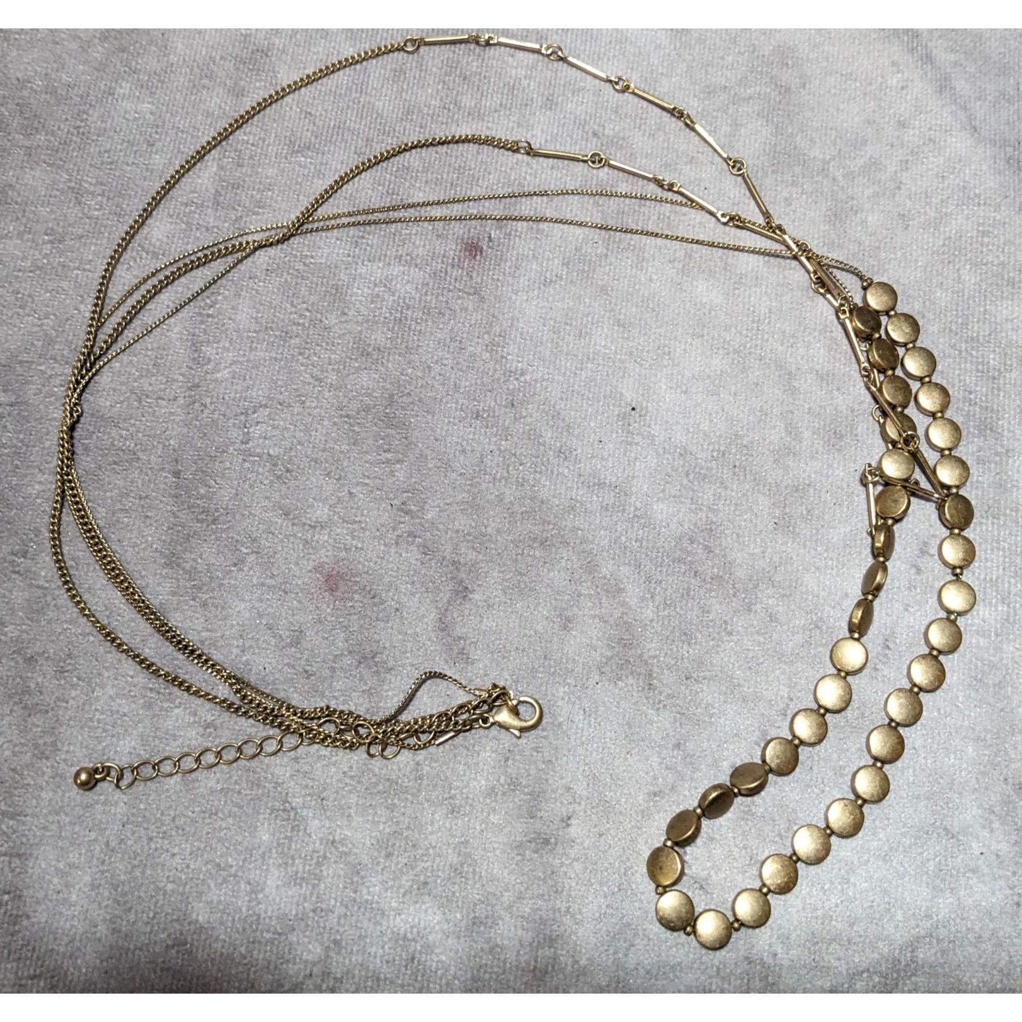 Other Preppy Multilayer Gold Chain Beaded Necklace Size ONE SIZE - 10 Thumbnail