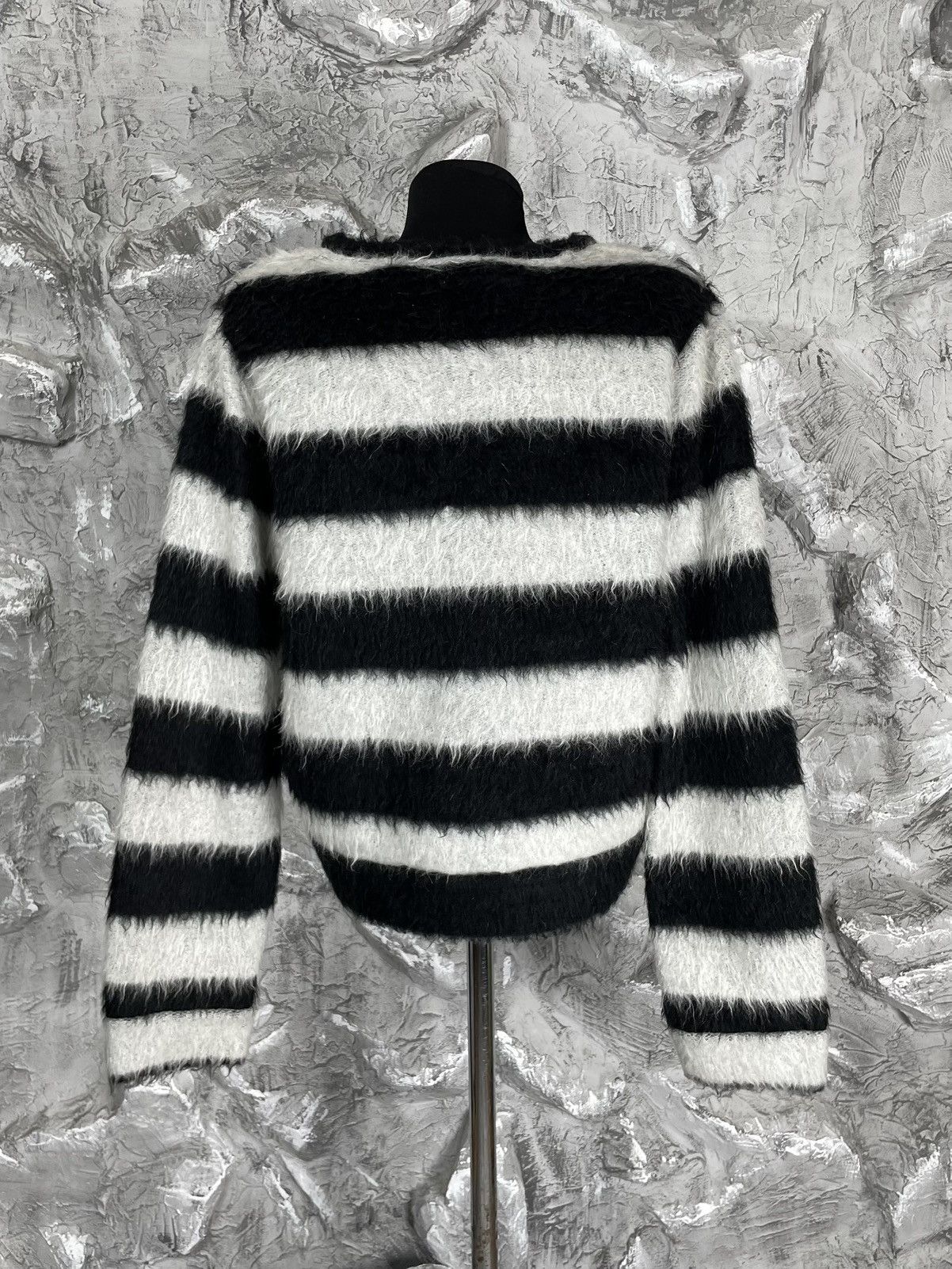 N21 N21 Striped Mohair Sweater RRP$500 Watanabe Yohji Marni Vibe Size US S / EU 44-46 / 1 - 3 Thumbnail