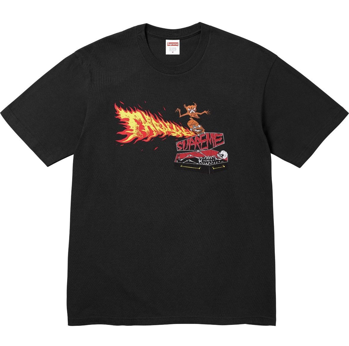 Supreme x Thrasher Back Tail Tee Black Large FW24