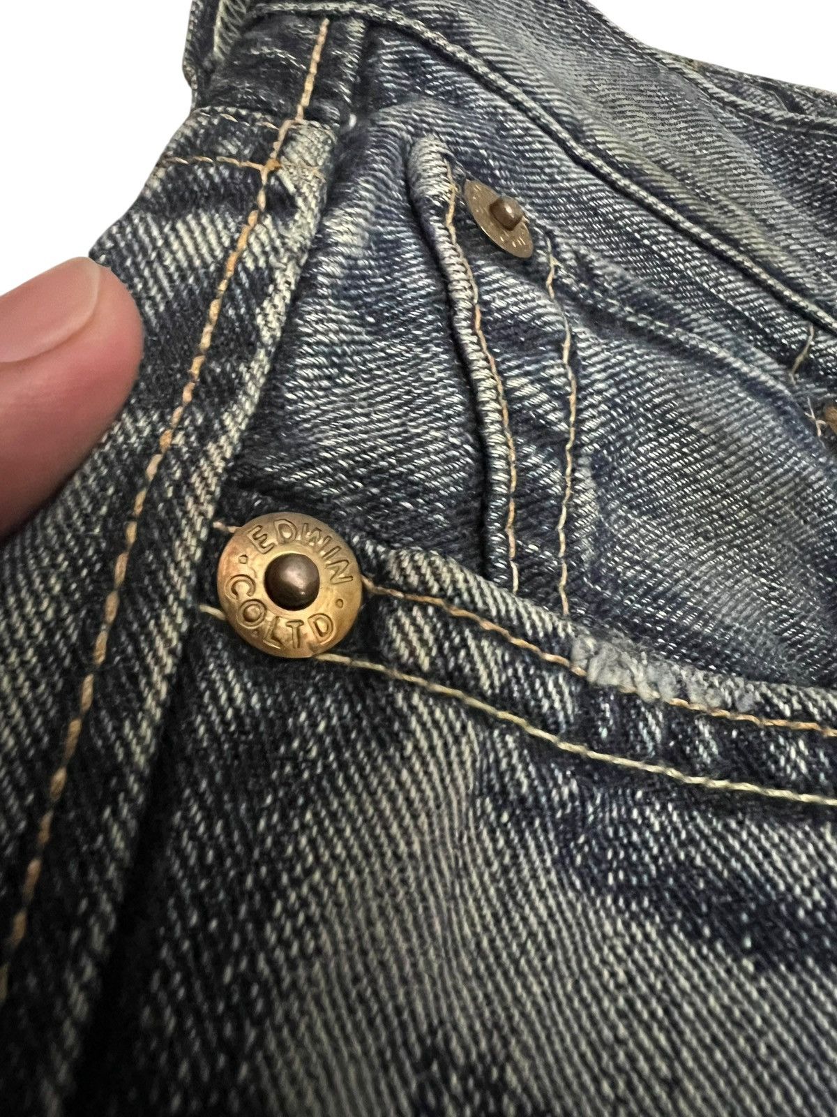 Edwin Vintage Edwin 503 Blue Trip Distress Jean Size US 32 / EU 48 - 12 Thumbnail