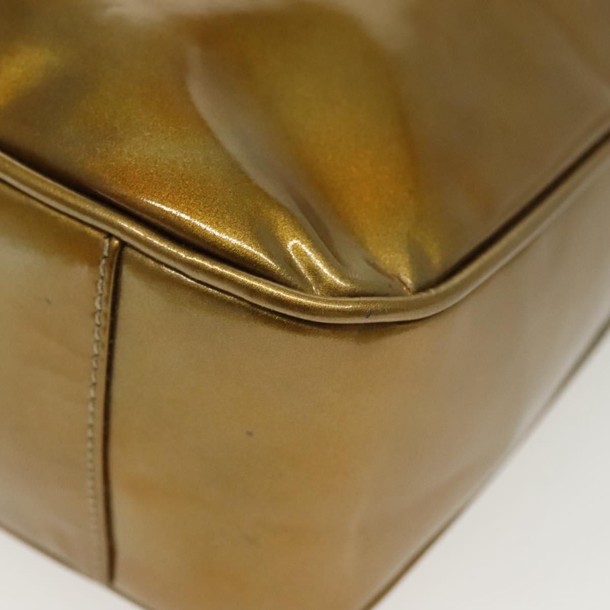 Gucci GUCCI Bamboo Hand Bag Patent Leather Beige Gold 001 1014 Size ONE SIZE - 13 Thumbnail
