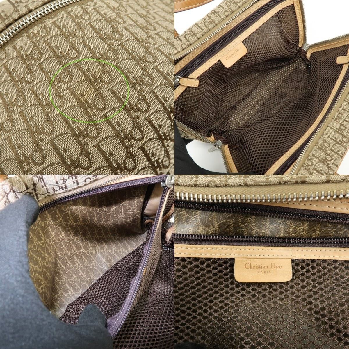 Christian Dior Monsieur Christian Dior Trotter Canvas & Leather Top Handle Bag Brown Size ONE SIZE - 7 Thumbnail