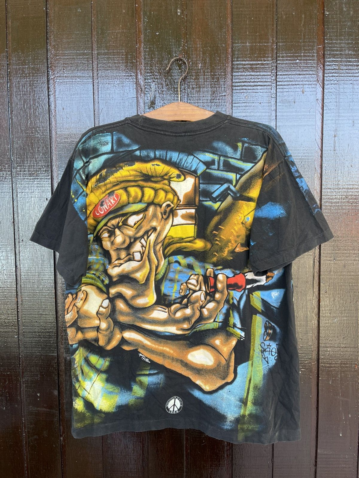 Vintage Vintage 90s CONART Kray One Graffitti AOP Bootleg Size US M / EU 48-50 / 2 - 7 Thumbnail