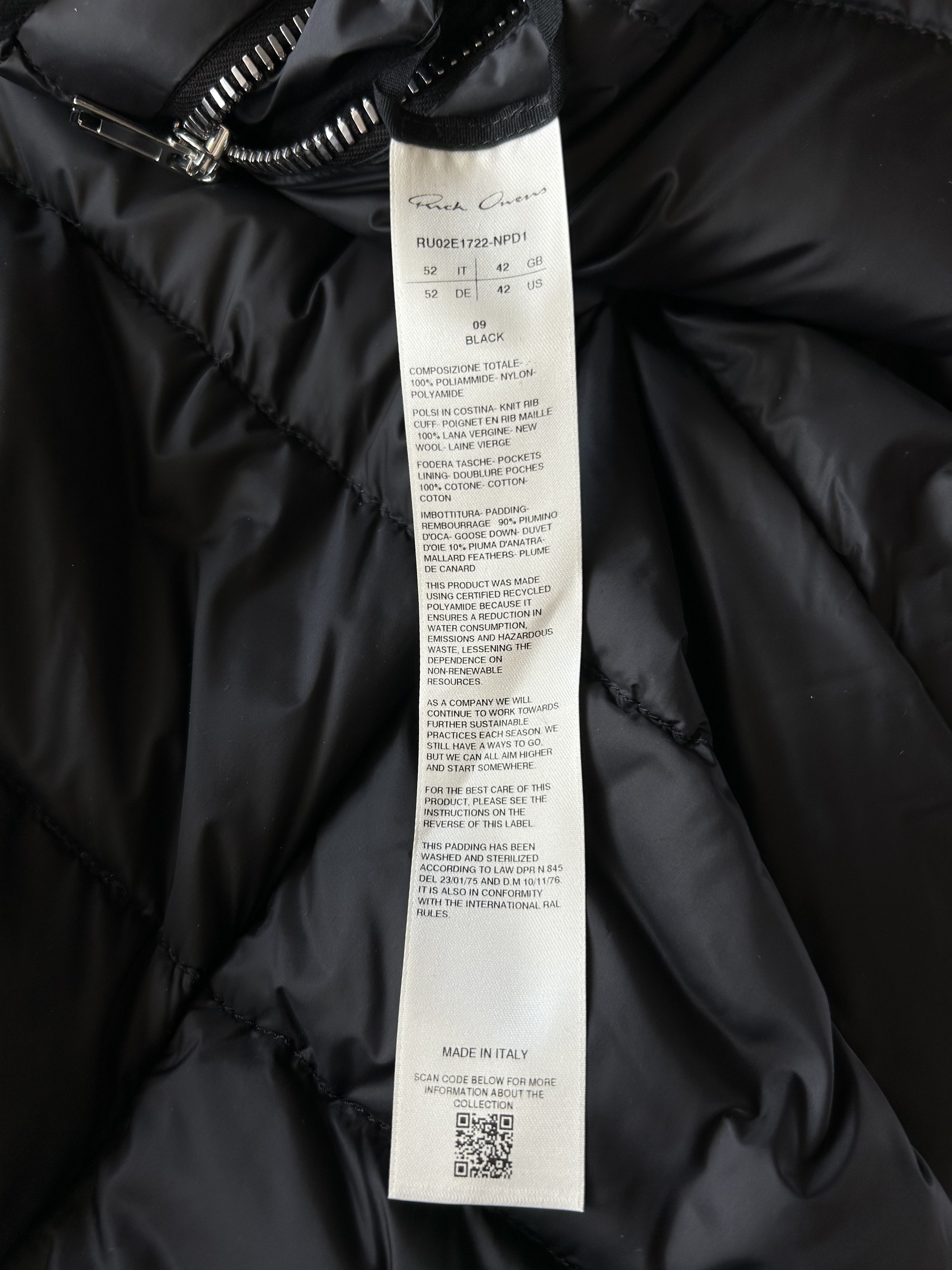 Rick Owens Rick Owens Black Gimp Puffer Jacket Size US XL / EU 56 / 4 - 3 Thumbnail