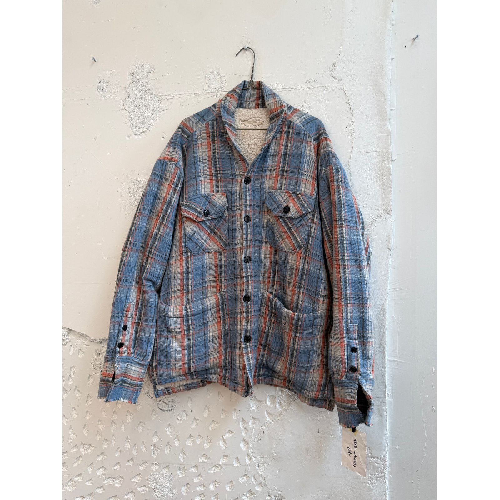 Greg Lauren Greg Lauren SAMPLE Plaid Sherpa Boxy Jacket Size US L / EU 52-54 / 3 - 1 Thumbnail