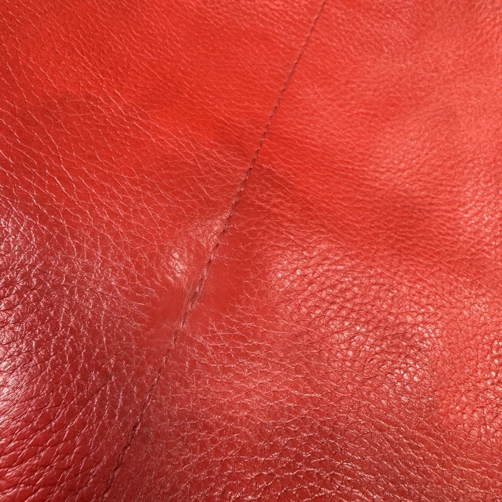 Christian Dior Red Leather Medium 61 Tote