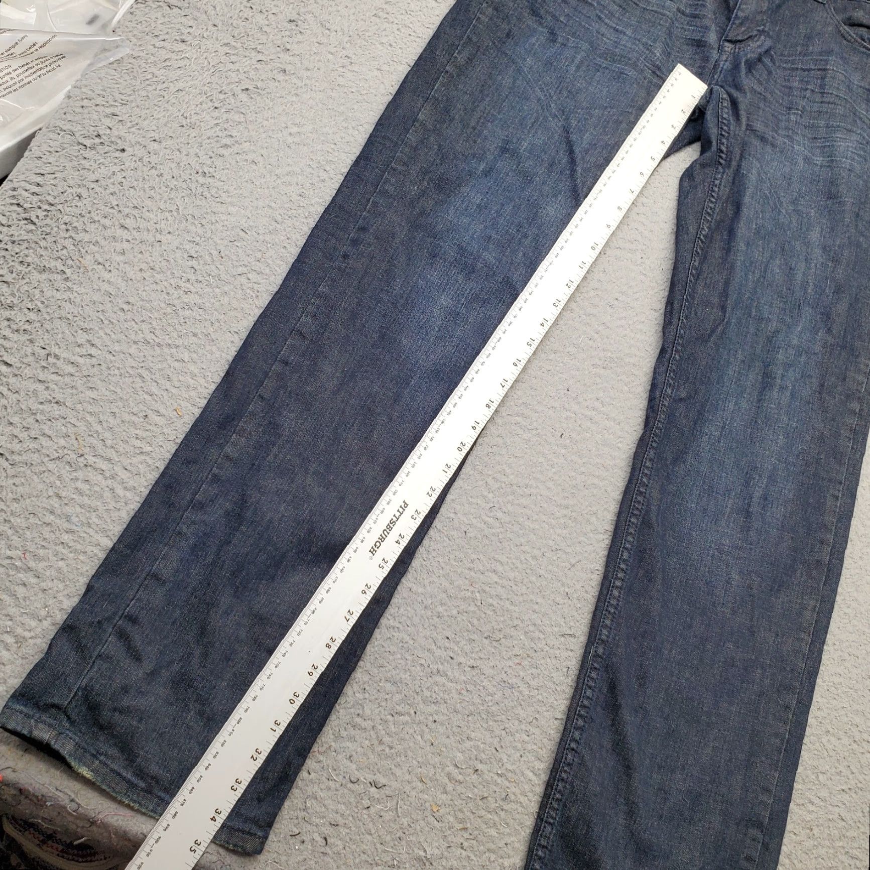 Vintage Urban Pipeline Jeans Men 34/34 Blue Denim Relaxed Stretch Dark Wash Straight Leg - Mens Size 34 Jeans Blue Denim Relaxed Stretch Straight Leg Size US 34 / EU 50 - 3 Thumbnail