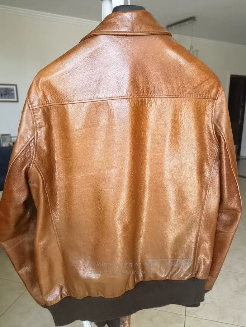 Schott Schott Wax calfskin limited slim fit A2 fighter flight jac Size US M / EU 48-50 / 2 - 2 Thumbnail