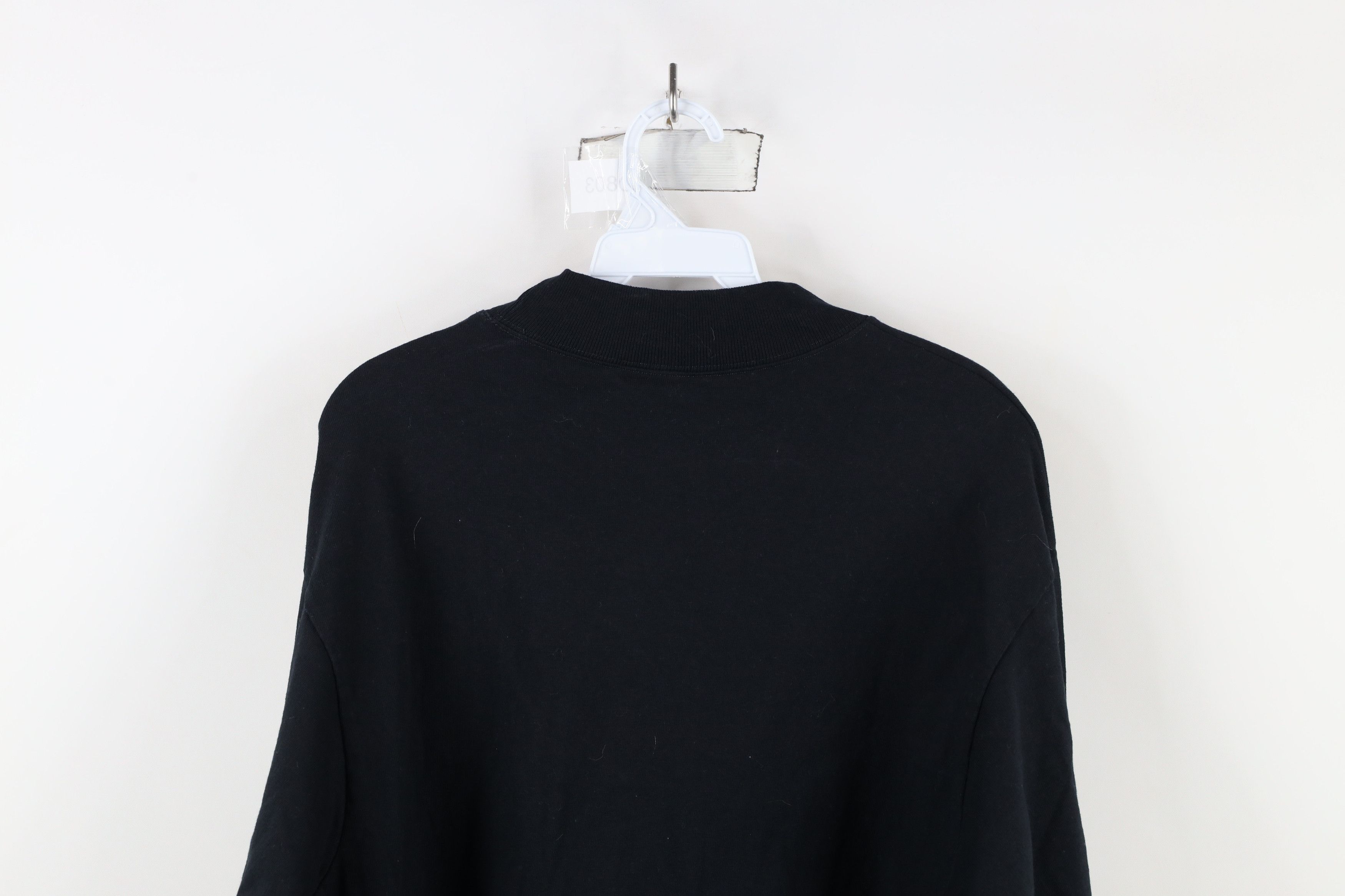 Vintage Vintage 90s Streetwear Mock Neck Long Sleeve T-Shirt Black Size US L / EU 52-54 / 3 - 7 Thumbnail