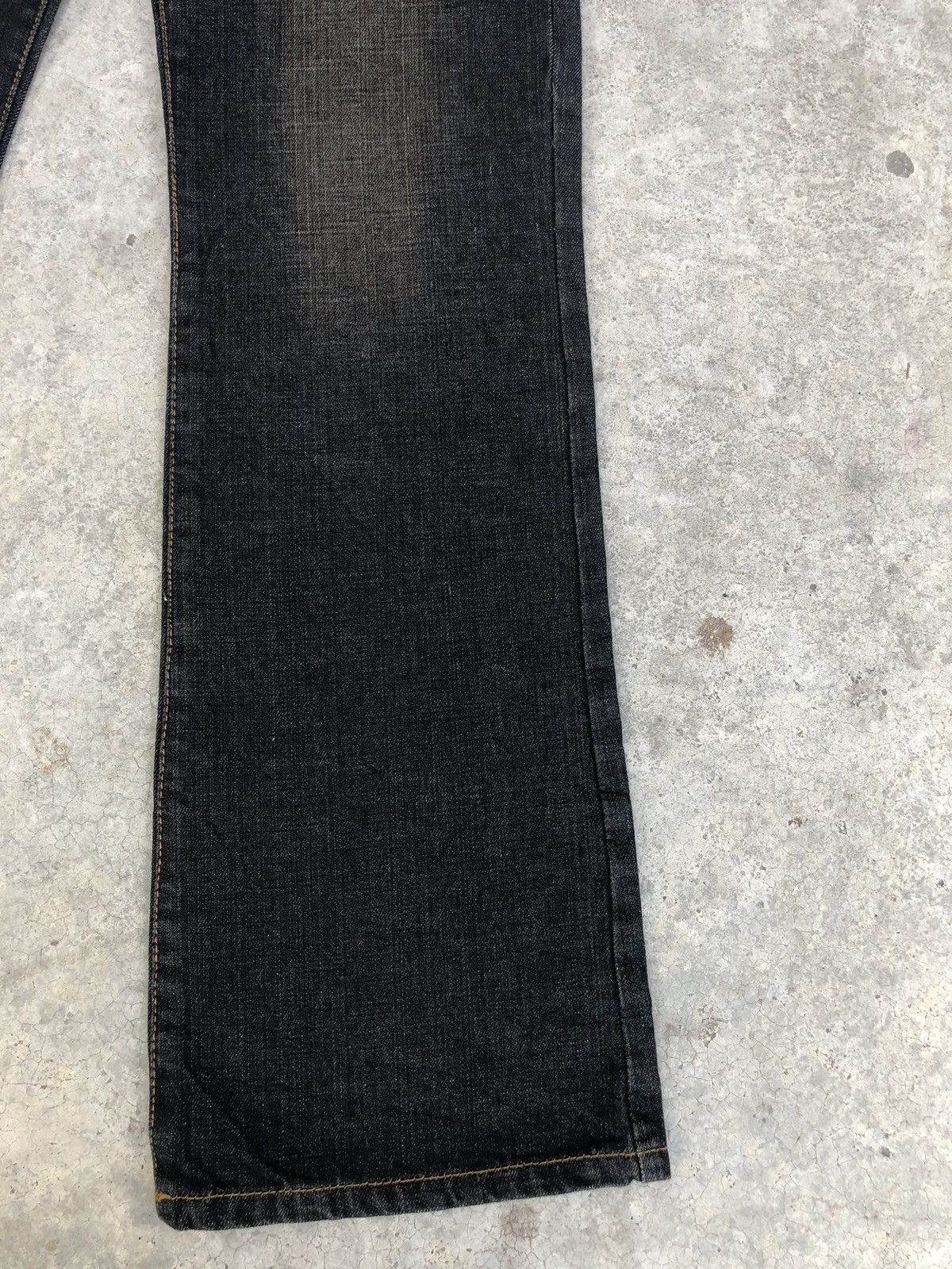 If Six Was Nine Japanese Aqua Flared Jeans Double Waist Distressed Size US 30 / EU 46 - 7 Thumbnail