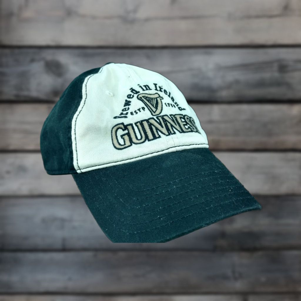 Vintage Guinness Draught Beers Adjustable Black Strapback Cap Hat Mens Baseball Cap Shirt/Hat Size ONE SIZE - 1 Thumbnail
