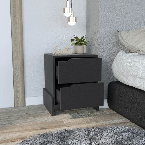 Designer × Homemade Nightstand Brookland, Bedside Table with Double Drawers and Size US L / EU 52-54 / 3 - 1 Thumbnail