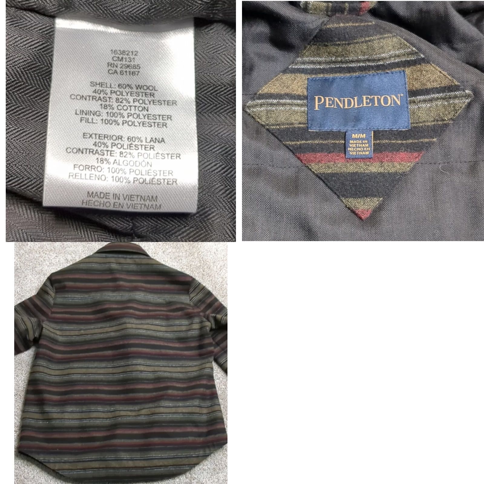 Pendleton Pendleton Jacket Conway Mount Hood Wool Bomber Badlands Quilt Lined M Mens Size US M / EU 48-50 / 2 - 8 Thumbnail