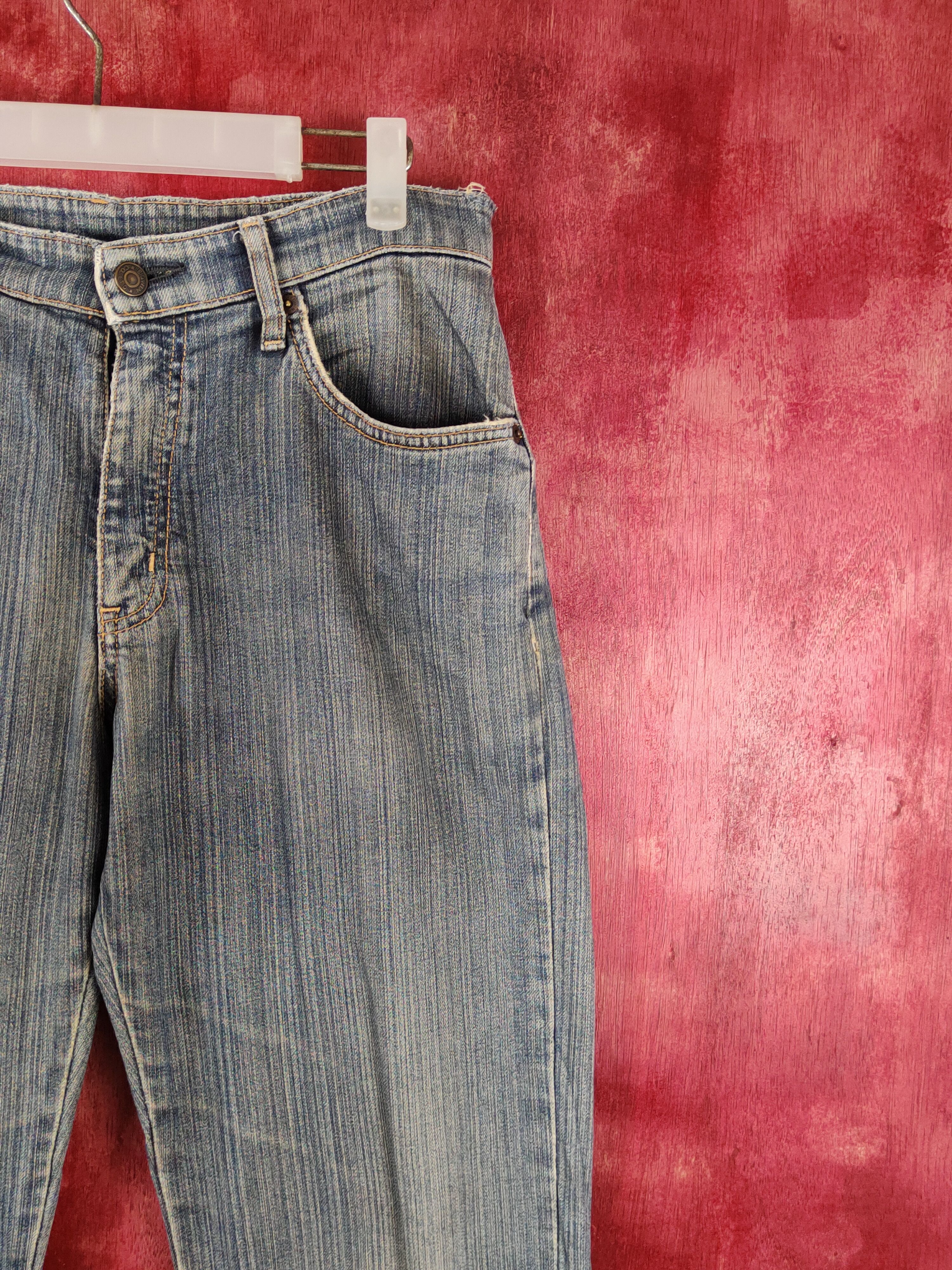 Edwin vintage Edwin Dark Blue Faded distressed Denim #S1605 Size US 30 / EU 46 - 5 Thumbnail