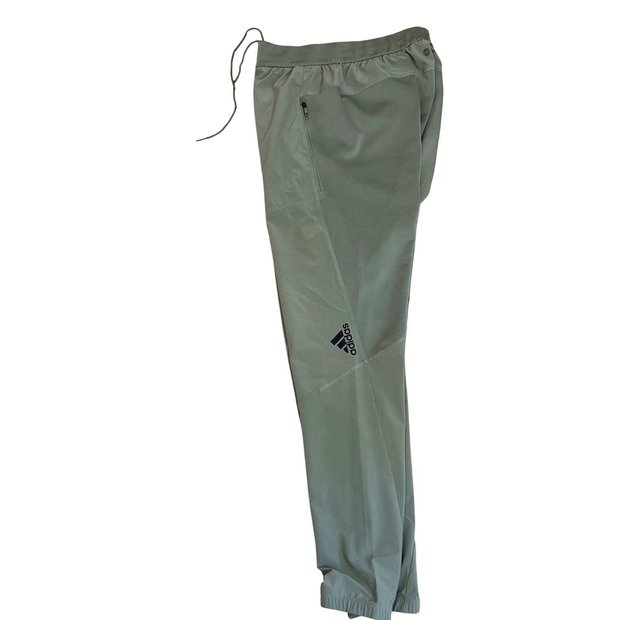 Adidas Adidas Womens Joggers S Sage Green Logo AEROREADY Drawstring Size 25" / US 0 / IT 36 - 9 Thumbnail