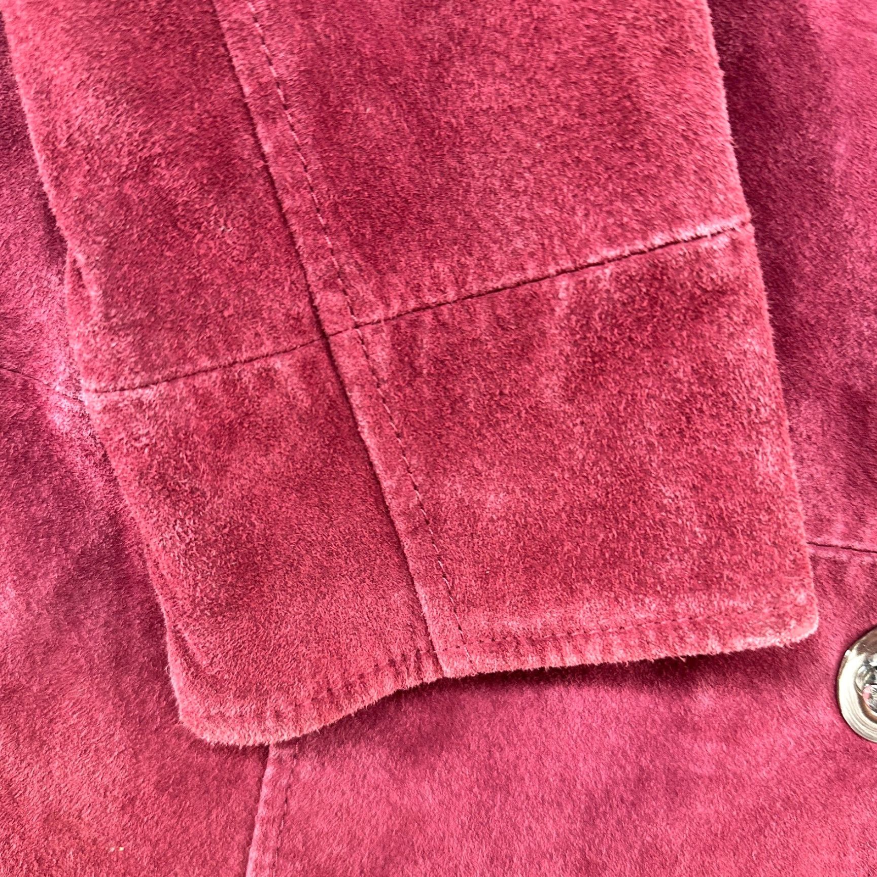 Vintage VINTAGE Dennis Basso Jacket Women XS Purple Lined Leather Suede Long Y2K Size XS / US 0-2 / IT 36-38 - 4 Thumbnail