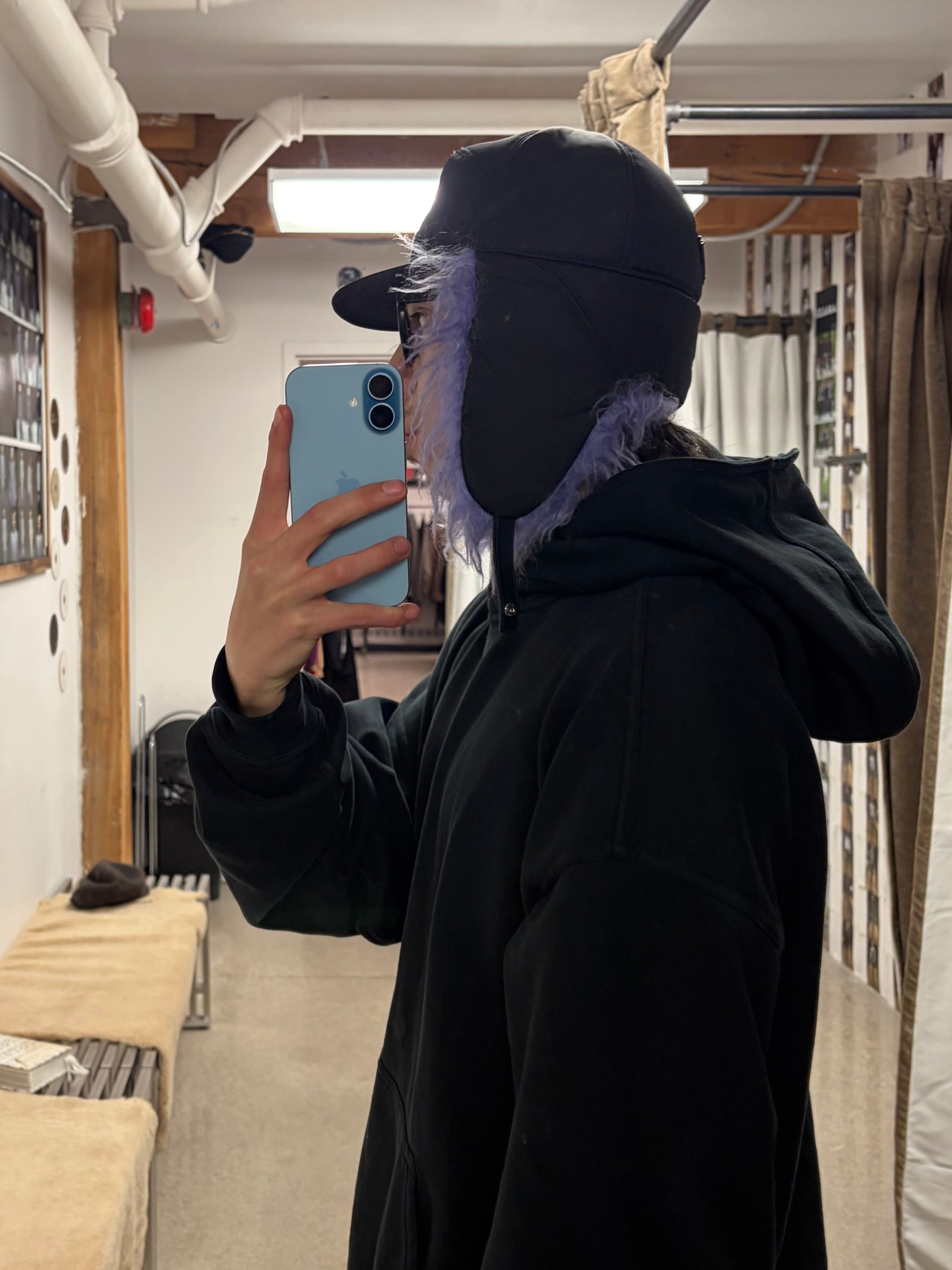 Prada AW2019 Prada Purple Fur Nylon Ushanka ‘Trapper’ Hat Size ONE SIZE - 6 Thumbnail