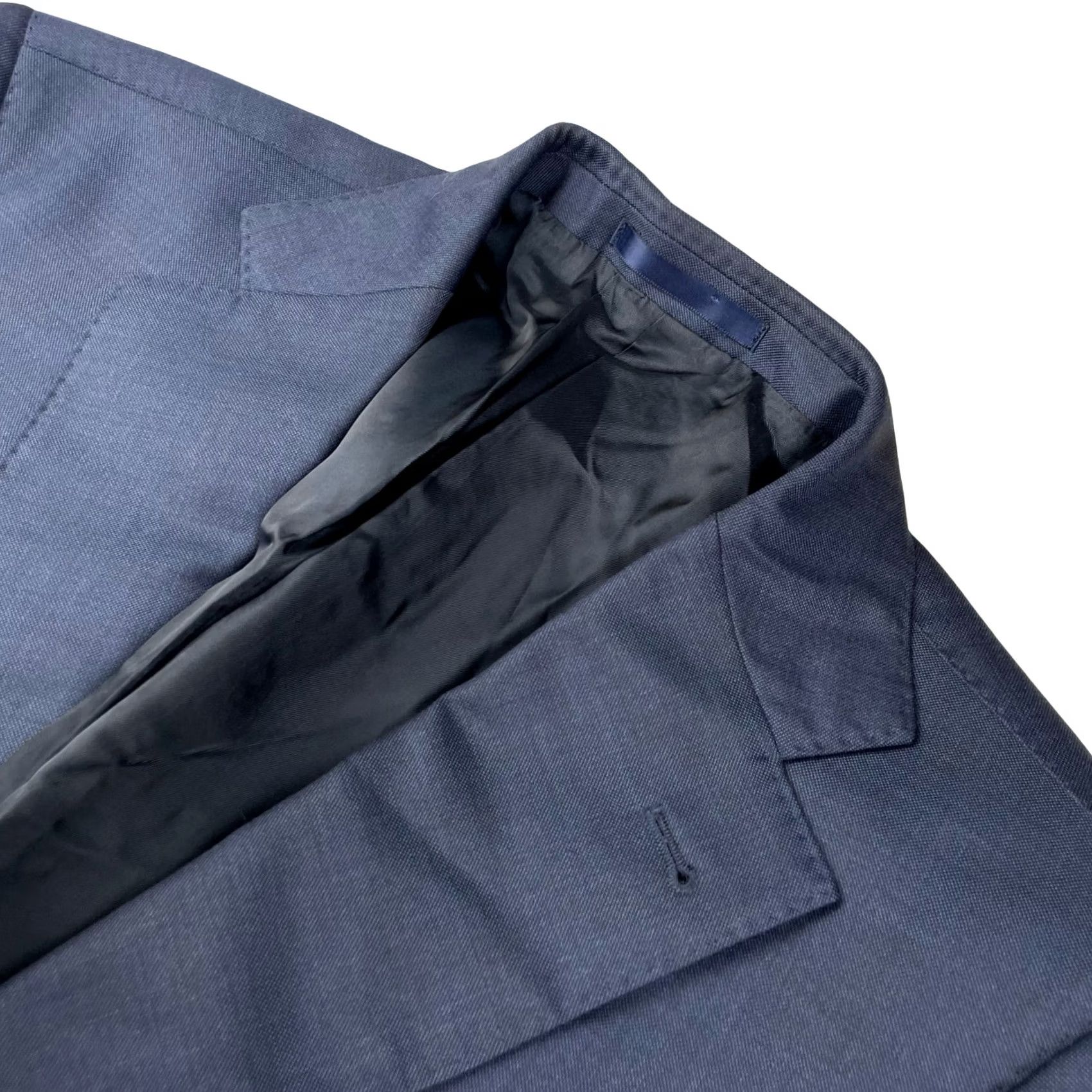 Proper Cloth Proper Cloth Men's Blazer Navy Blue Slim Fit 2-Button 40R Wool Size 40R - 2 Thumbnail
