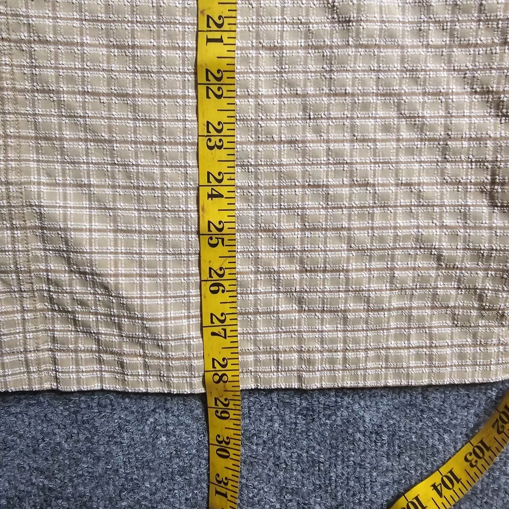 Vintage L.L. Bean Shirt Mens Medium Beige Plaid Button-Up Long Sleeve Casual Texture Size US M / EU 48-50 / 2 - 6 Thumbnail
