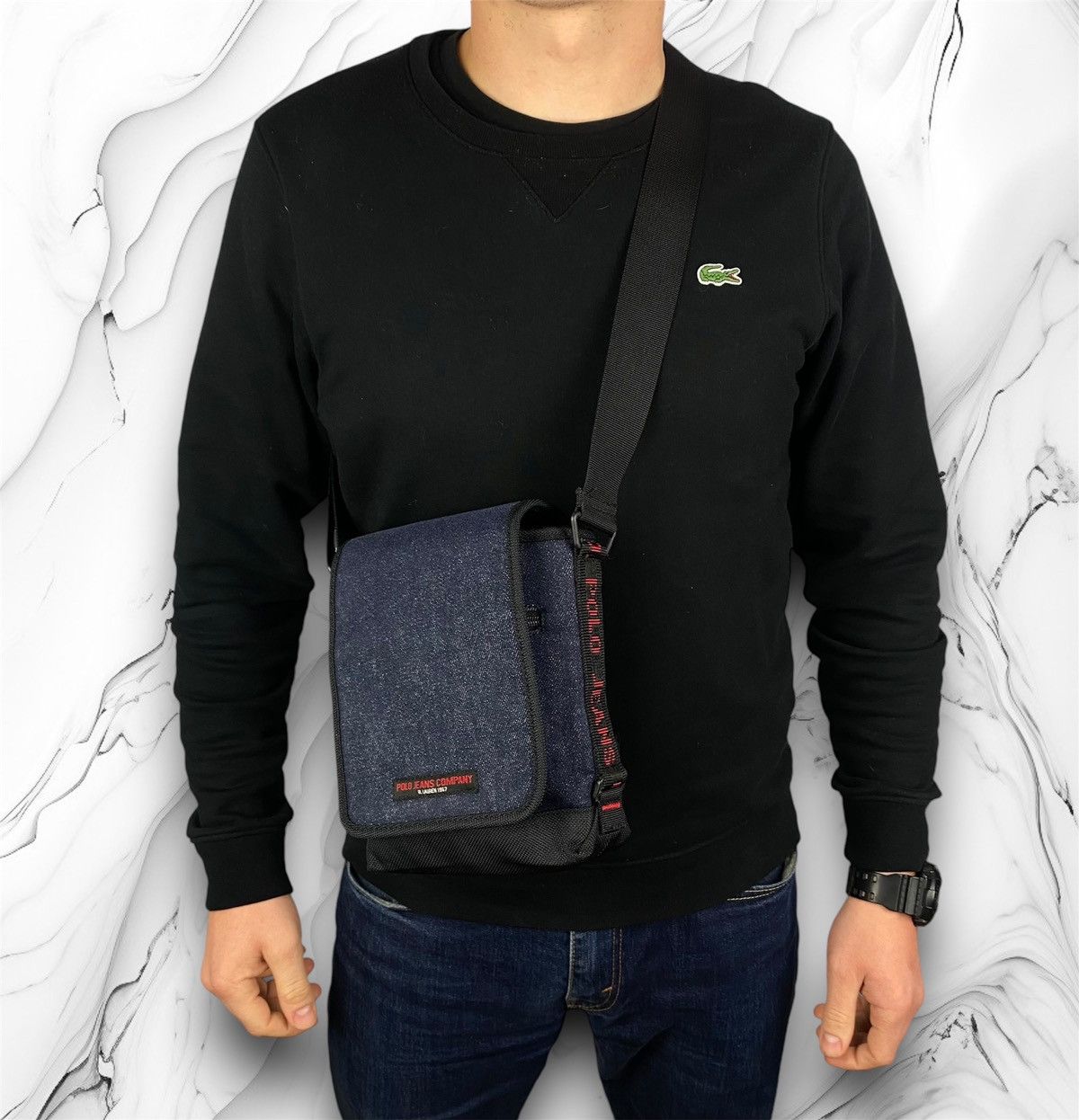 Lauren Ralph Lauren × Polo Ralph Lauren × Vintage Vintage Polo Ralph Lauren Jeans Co. Messenger Bag y2k Size ONE SIZE - 1 Thumbnail