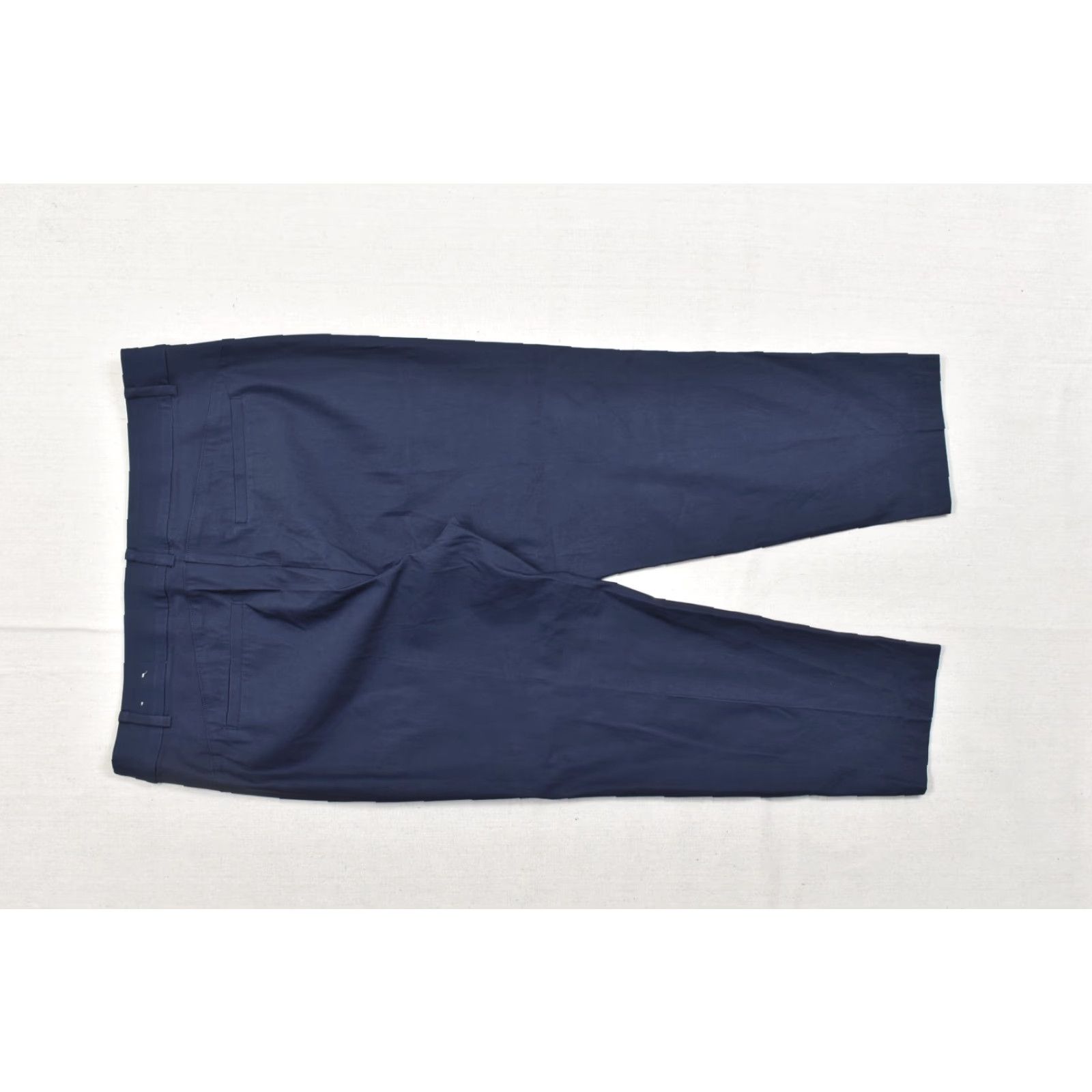 Vintage Lane Bryant Pants 18P Navy Blue Rayon Blend Straight Leg Petite Stretch Dress Pants Women Mens Size 40" / US 18 - 3 Thumbnail