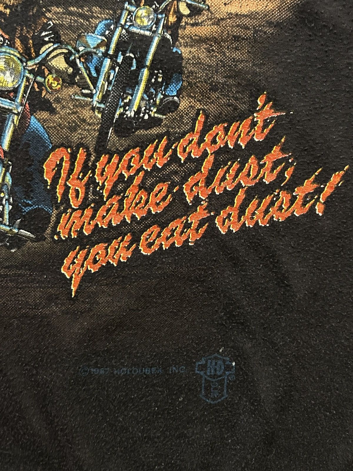 Harley Davidson Harley Davidson 1987 “Eat Dust” shirt Size US XXL / EU 58 / 5 - 5 Thumbnail