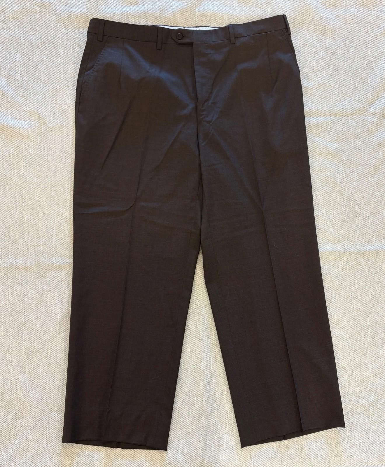 Brioni Brioni Sigma Trousers 35x30 Brown 100% Superfine Wool Italy Size US 35 - 3 Thumbnail