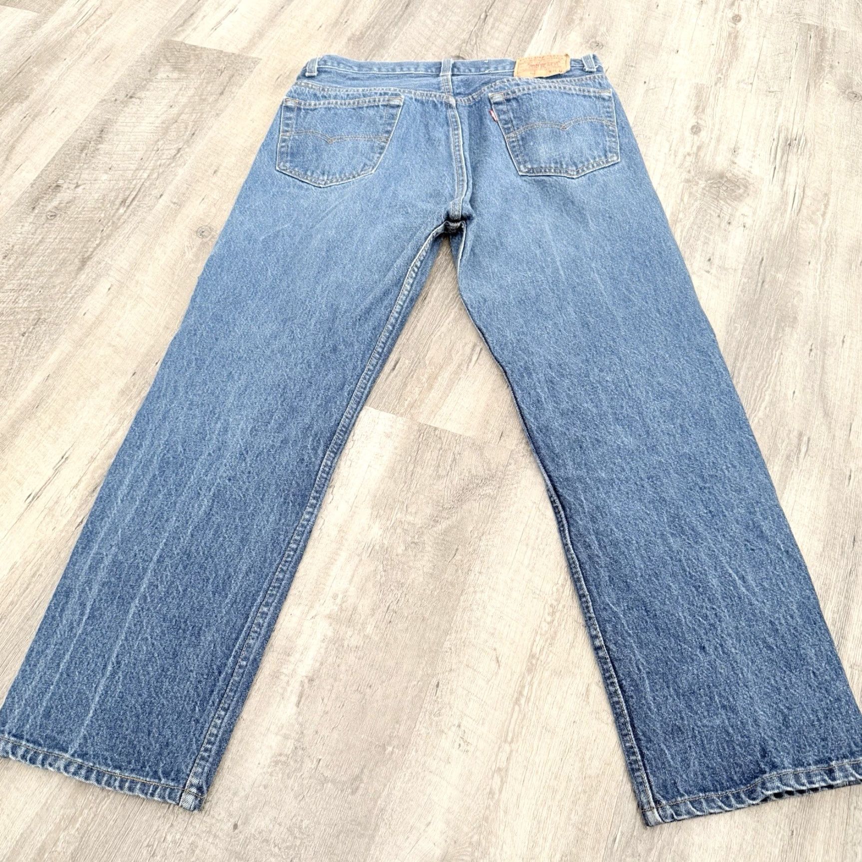 Levi's VINTAGE Levi's 501 Jeans Mens Button-Fly 501-0000 Dark Wash Blue 1995 33x28 Regular Straight 5-Pocket USA Made Size US 36 / EU 52 - 5 Thumbnail