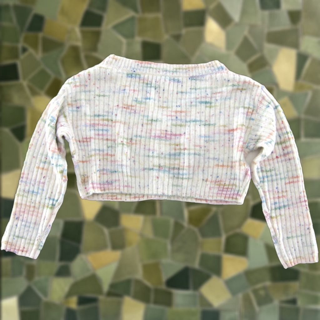 Nordstrom Nordstrom NWT Ivory Space Dye Cropped Cardigan Sweater Small Women Size S / US 4 / IT 40 - 1 Thumbnail