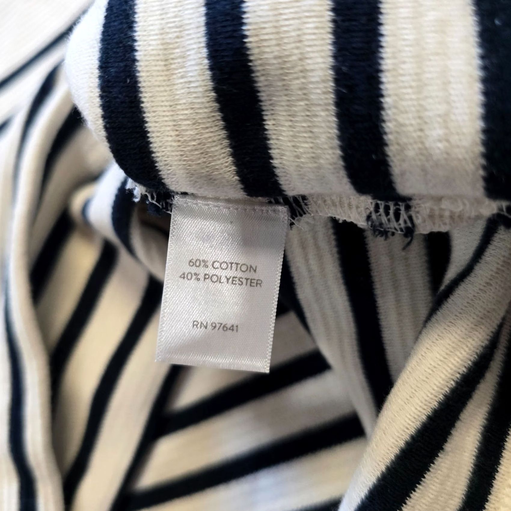 J. Jill J. Jill Top Womens 2X White Black Striped Knit Ribbed Stretch Capsule Casual Shirt Womens Size XXL / US 16-18 / IT 52-54 - 7 Thumbnail