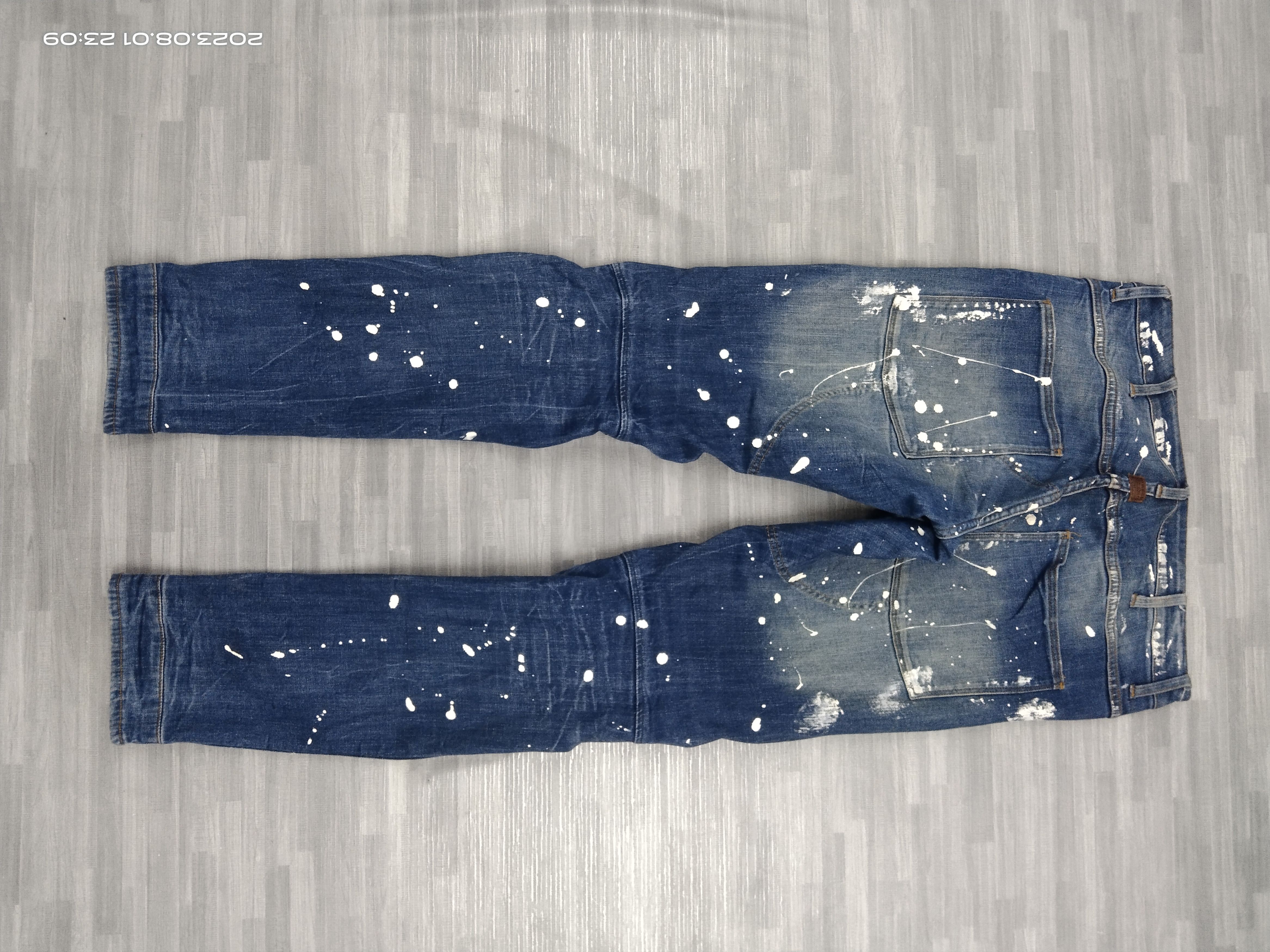 Japanese Brand SICK SPLATTER RAW DENIM PANTS Size US 31 - 3 Thumbnail