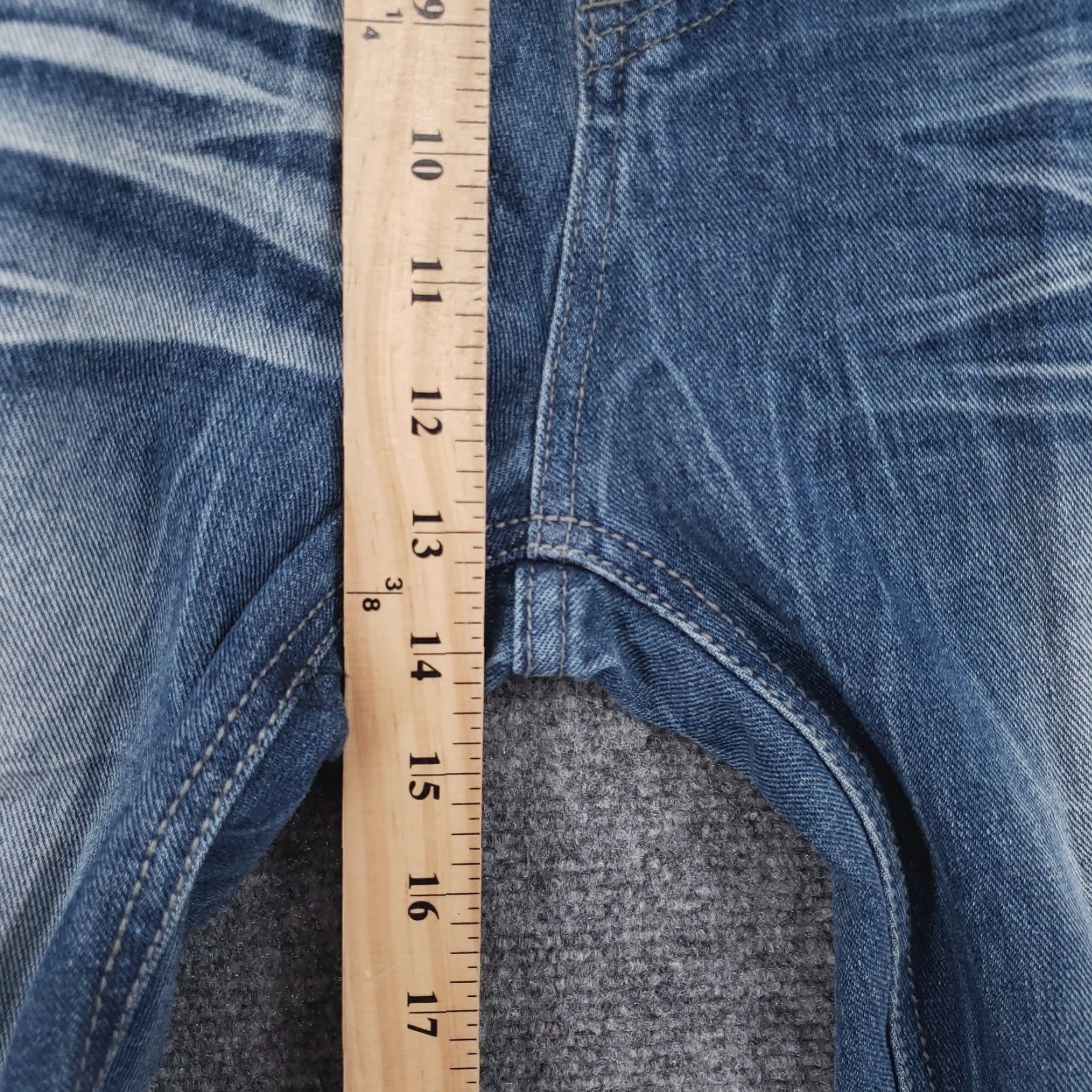 Vintage Monarchy Jeans Mens 40x31 Blue Premium Denim Whiskered Straight Leg Jeans Regular 5-Pocket Blue Monarchy Mens 40x31 Denim Straight Leg Vintage No Size US 40 / EU 56 - 6 Thumbnail