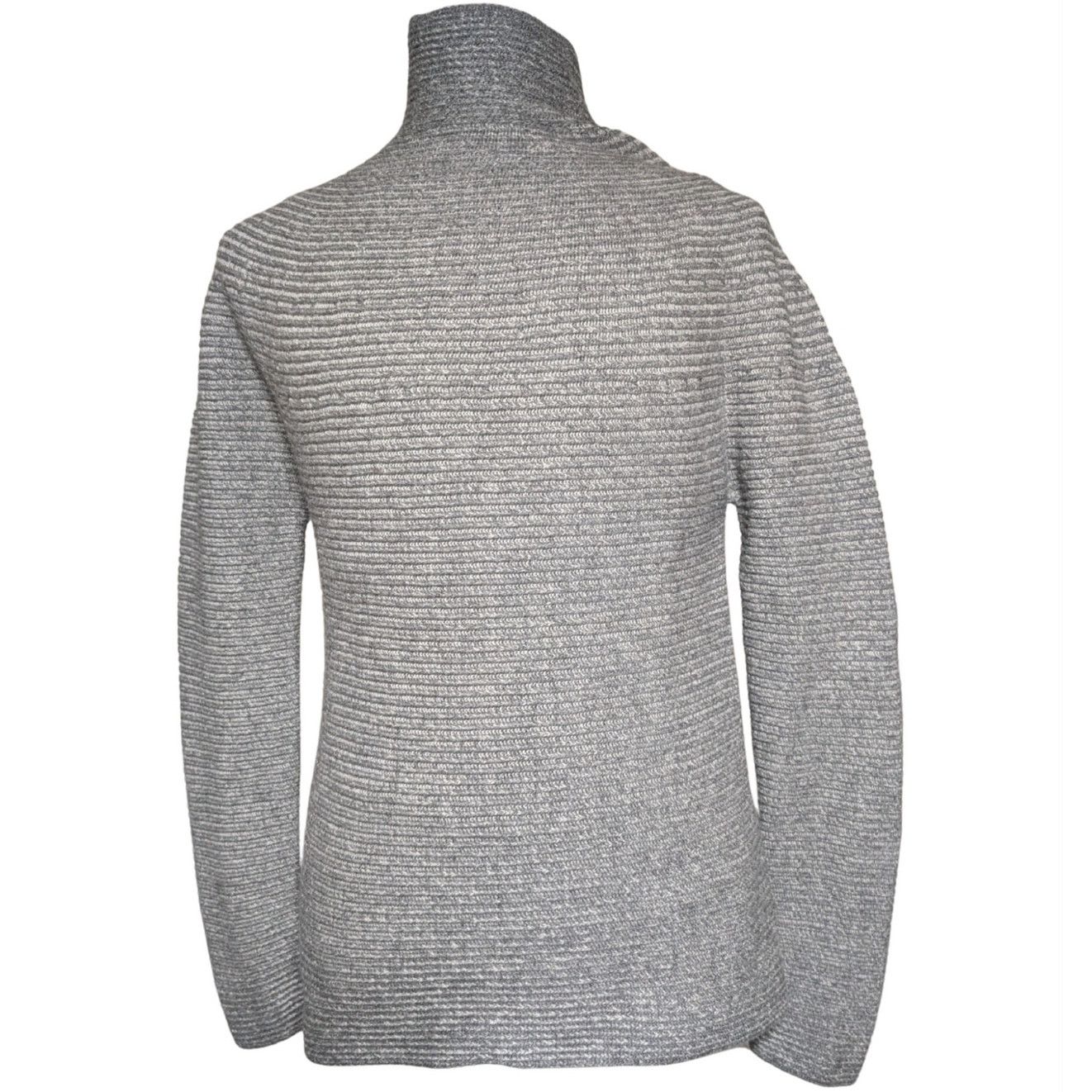 Donna Karan Donna Karan Women's 100% Wool Gray Turtleneck Sweater USED Size L / US 10 / IT 46 - 1 Thumbnail