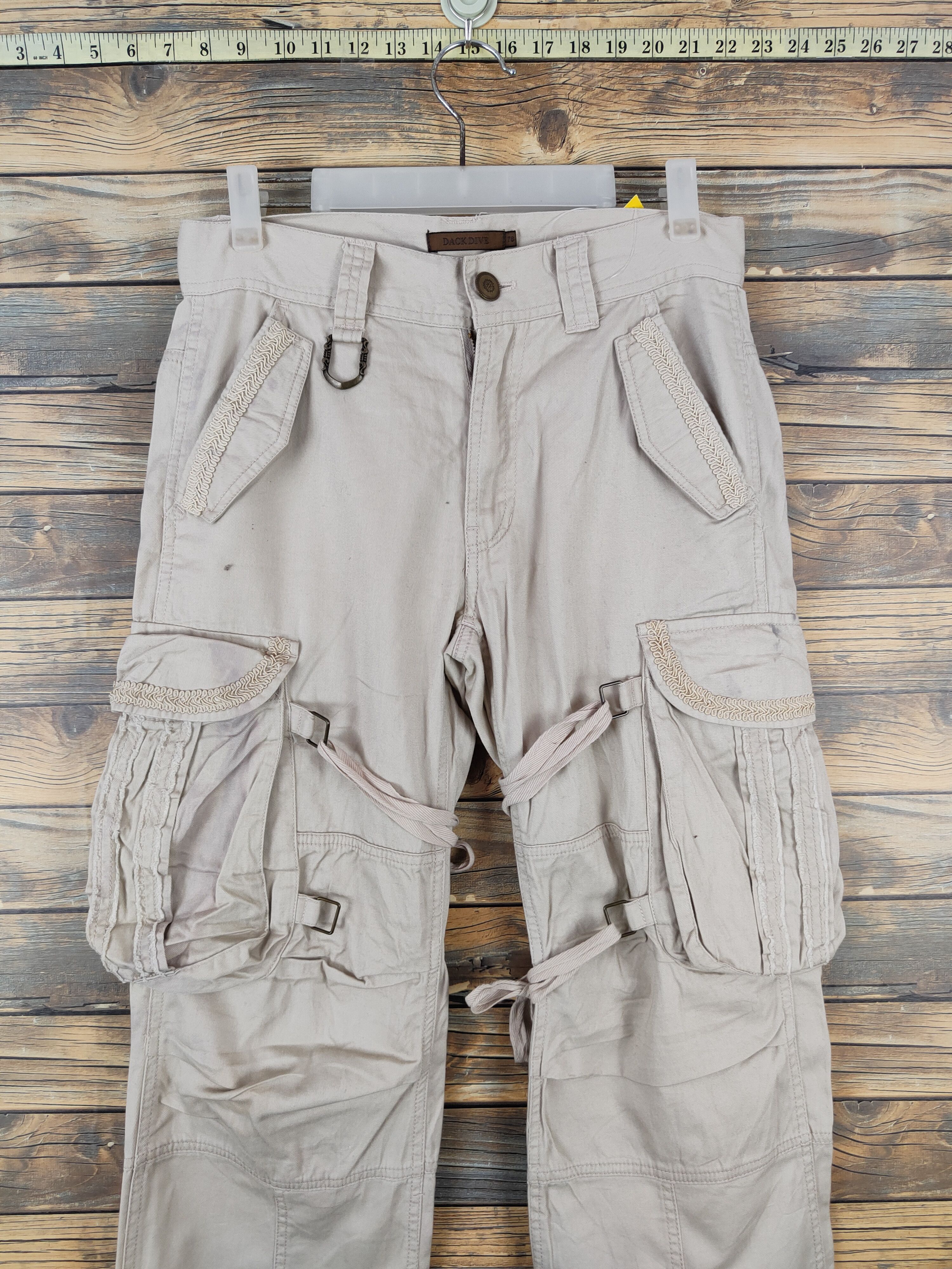 Japanese Brand DL Dack Dive Cream Multipocket Tactical Cargo Pants #W1009 Size US 30 / EU 46 - 2 Thumbnail