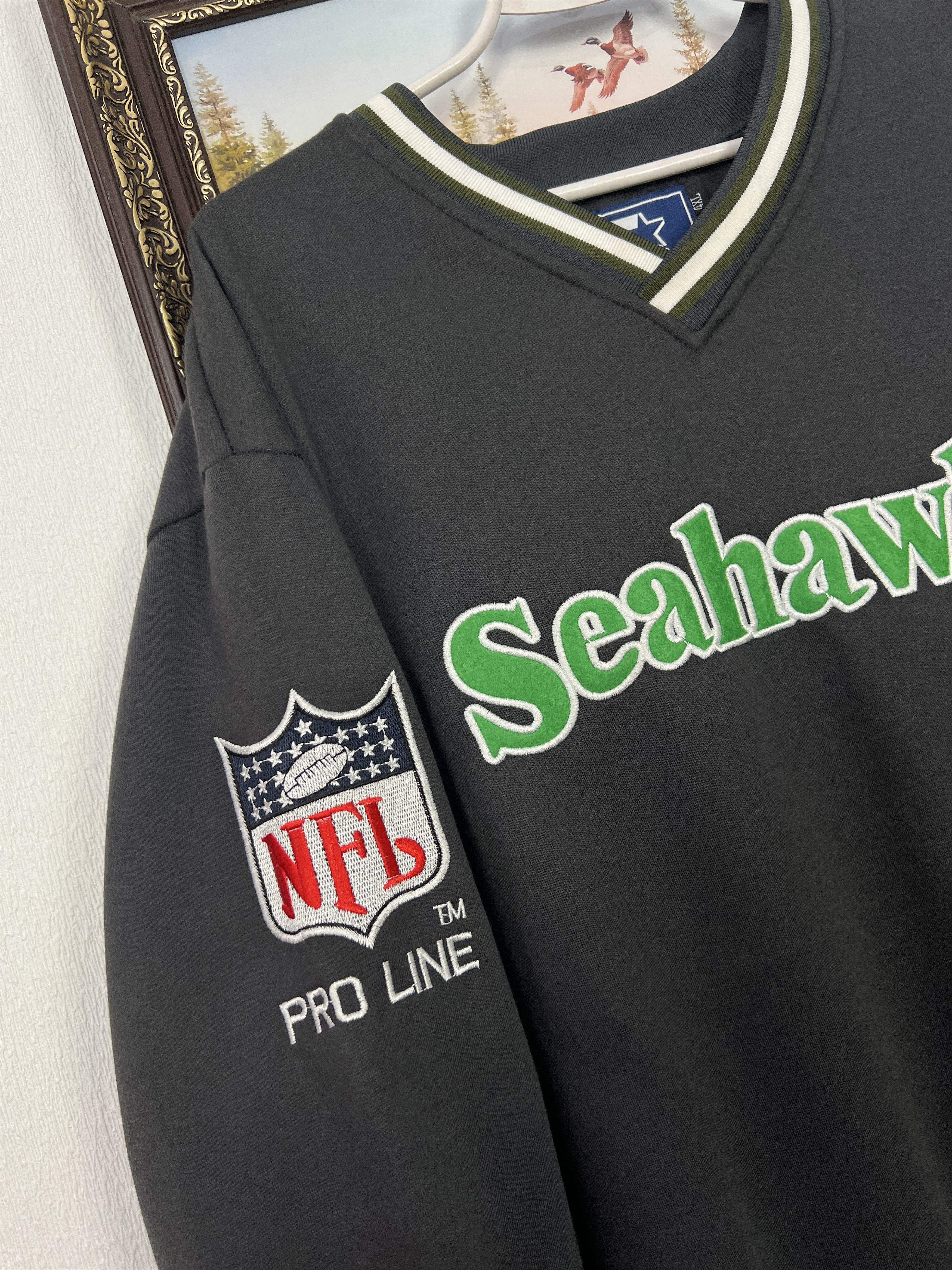 Starter Seattle Seahawks Sweatshirt NHL Crewneck Big Logo 3XL Size US XXL / EU 58 / 5 - 5 Thumbnail