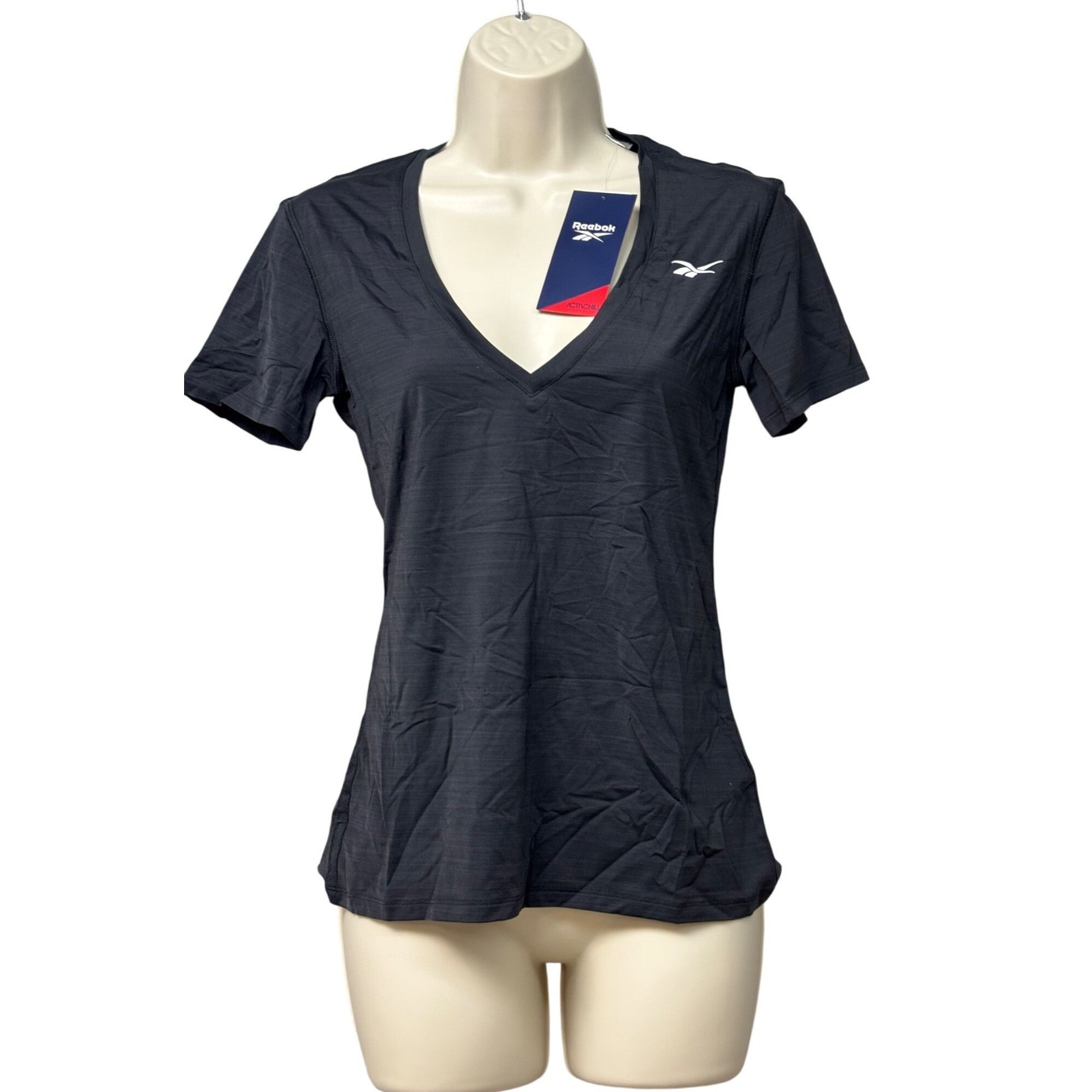 Reebok Reebok Women's Activchill Athletic T-Shirt in Black, Sz. XS Size XS / US 0-2 / IT 36-38 - 2 Thumbnail