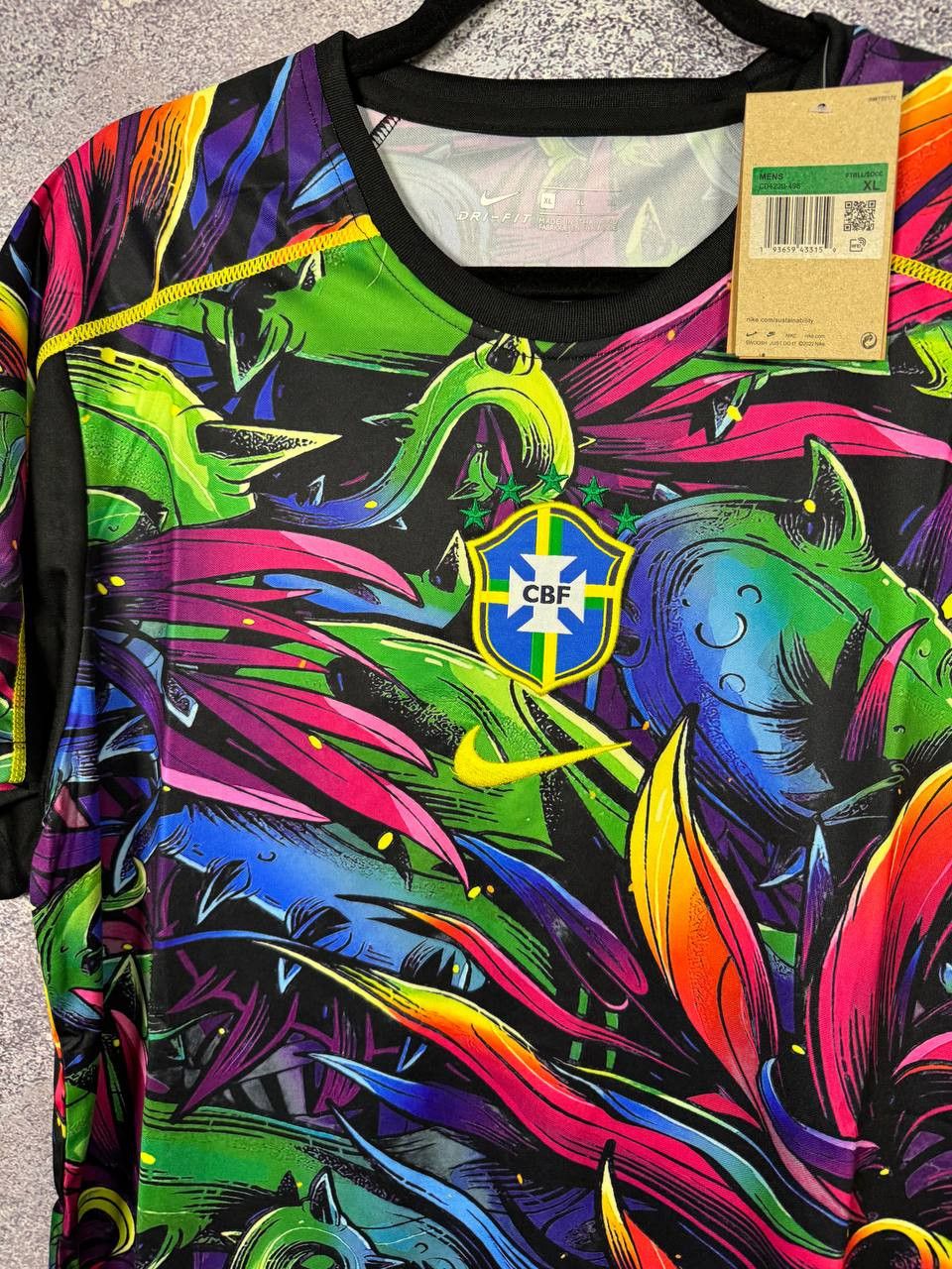 Other Brazil ALL OVER PRINT Fan Soccer Jersey 2024 Blokcore Size US XL / EU 56 / 4 - 5 Thumbnail