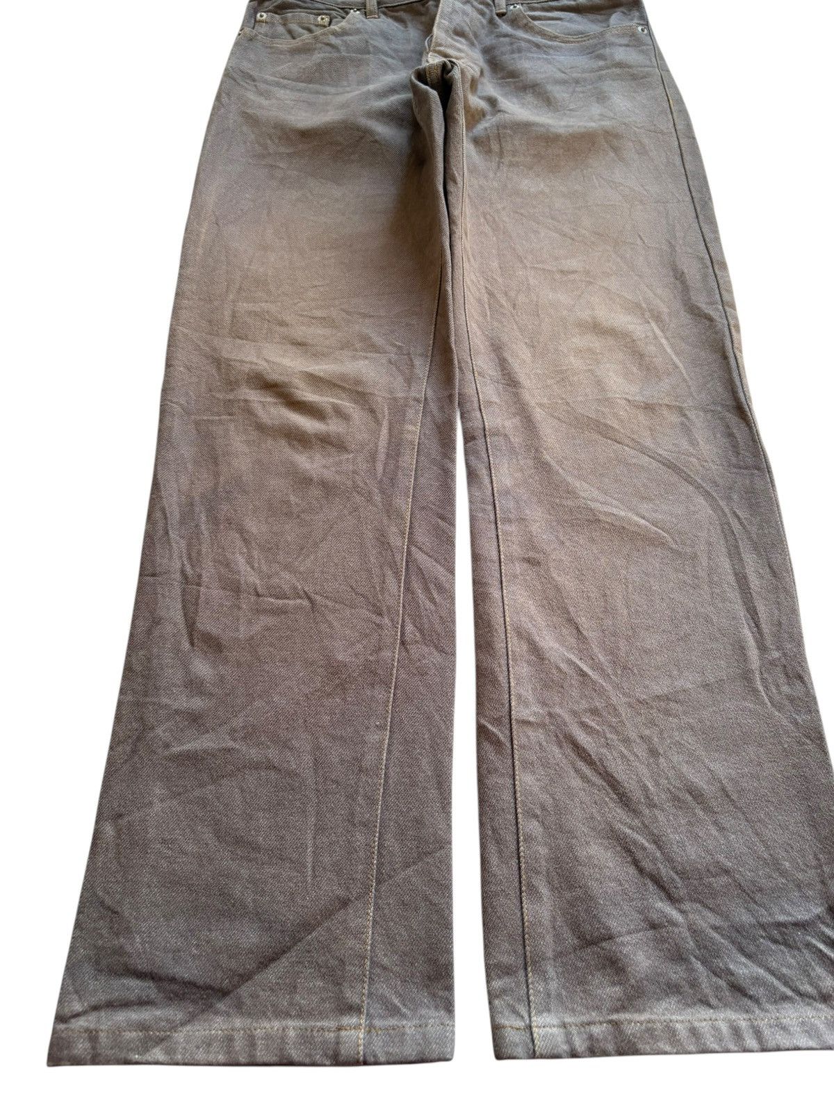 Yohji Yamamoto Vintage Ined By Yohji Yamamoto ButtonFly Rusty Mud Wash Jean Size US 29 - 6 Thumbnail