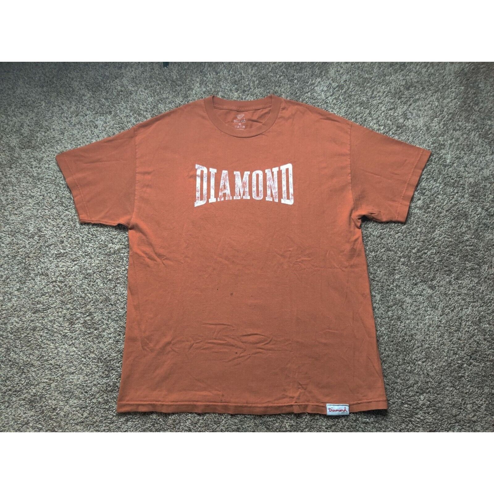 Diamond Supply Co. Diamond Supply Co Shirt Adult Mens XL Brown White Spell Out Size US XL / EU 56 / 4 - 1 Thumbnail