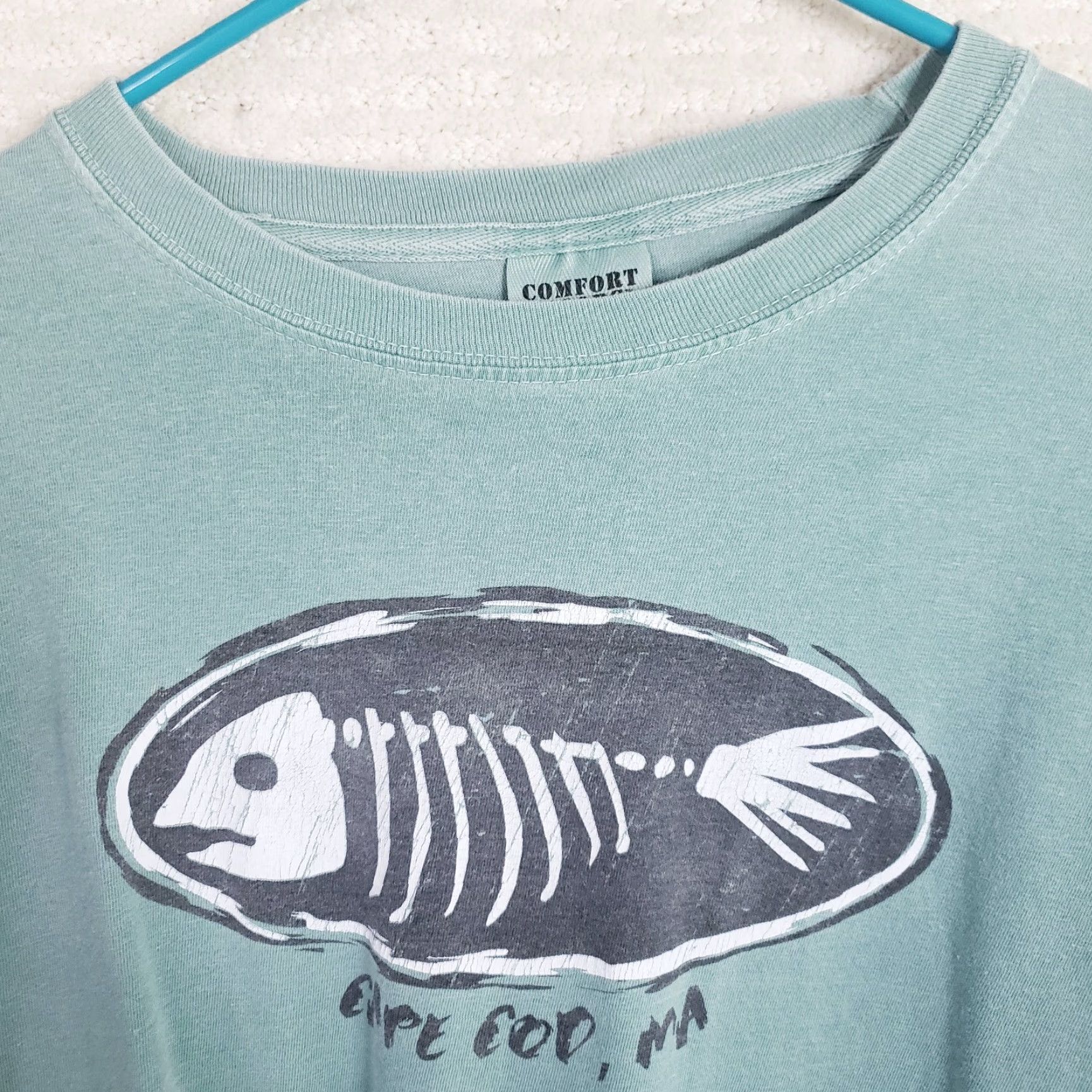 Vintage Cape Cod Long Sleeve Tee MEN L Green 100% Cotton Fish Cape Cod Graphic Crew Neck Jersey Shirt Size US L / EU 52-54 / 3 - 5 Thumbnail