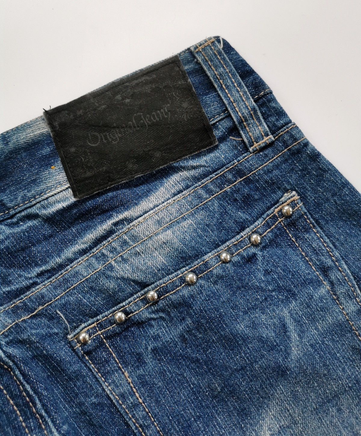 Japanese Brand The Vintage Standard Studded Distressed Jeans ERD Grunge Size US 32 / EU 48 - 7 Thumbnail