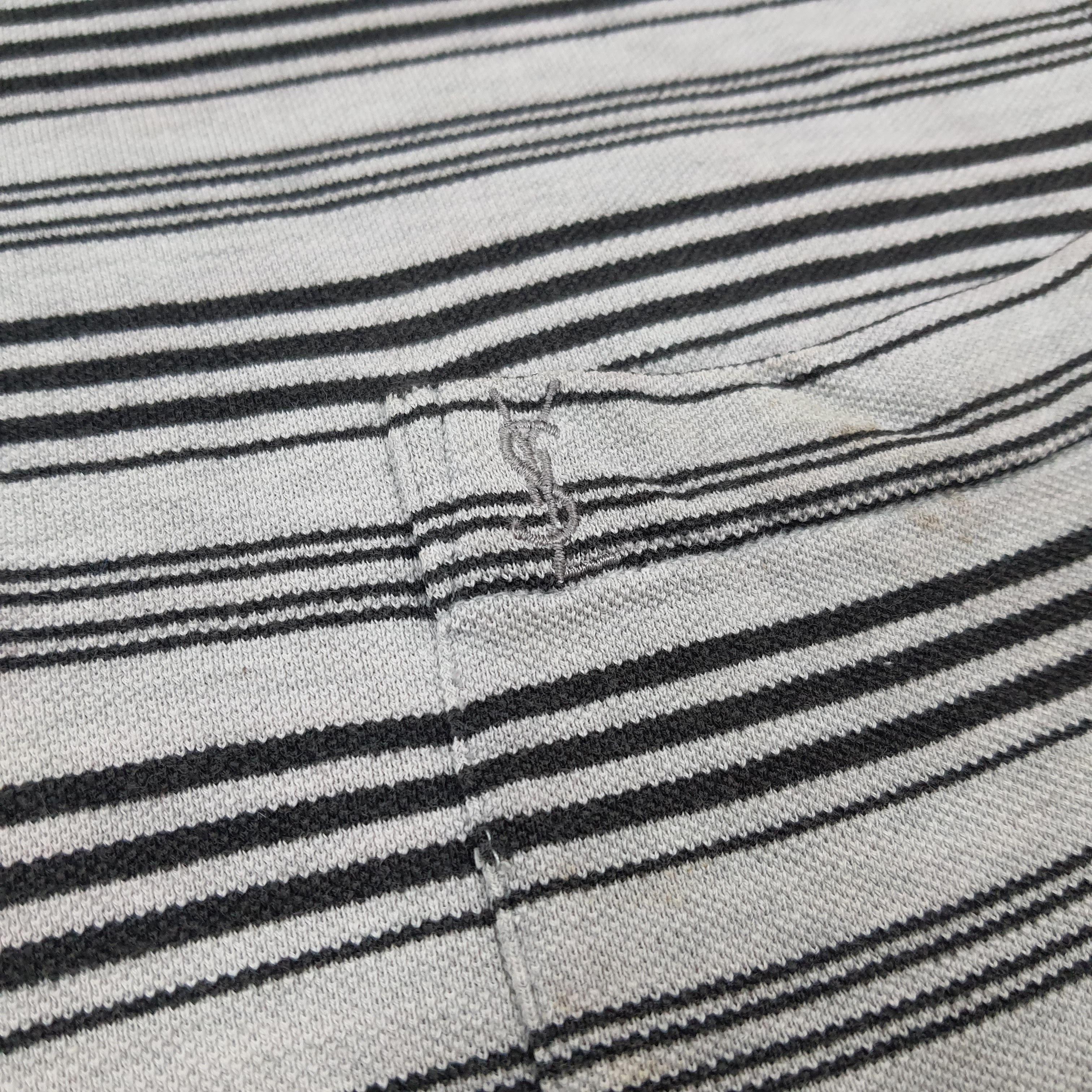 Vintage × Yves Saint Laurent Vintage Yves Saint Laurent YSL Striped Polo Shirt C196N76 Size US M / EU 48-50 / 2 - 3 Thumbnail