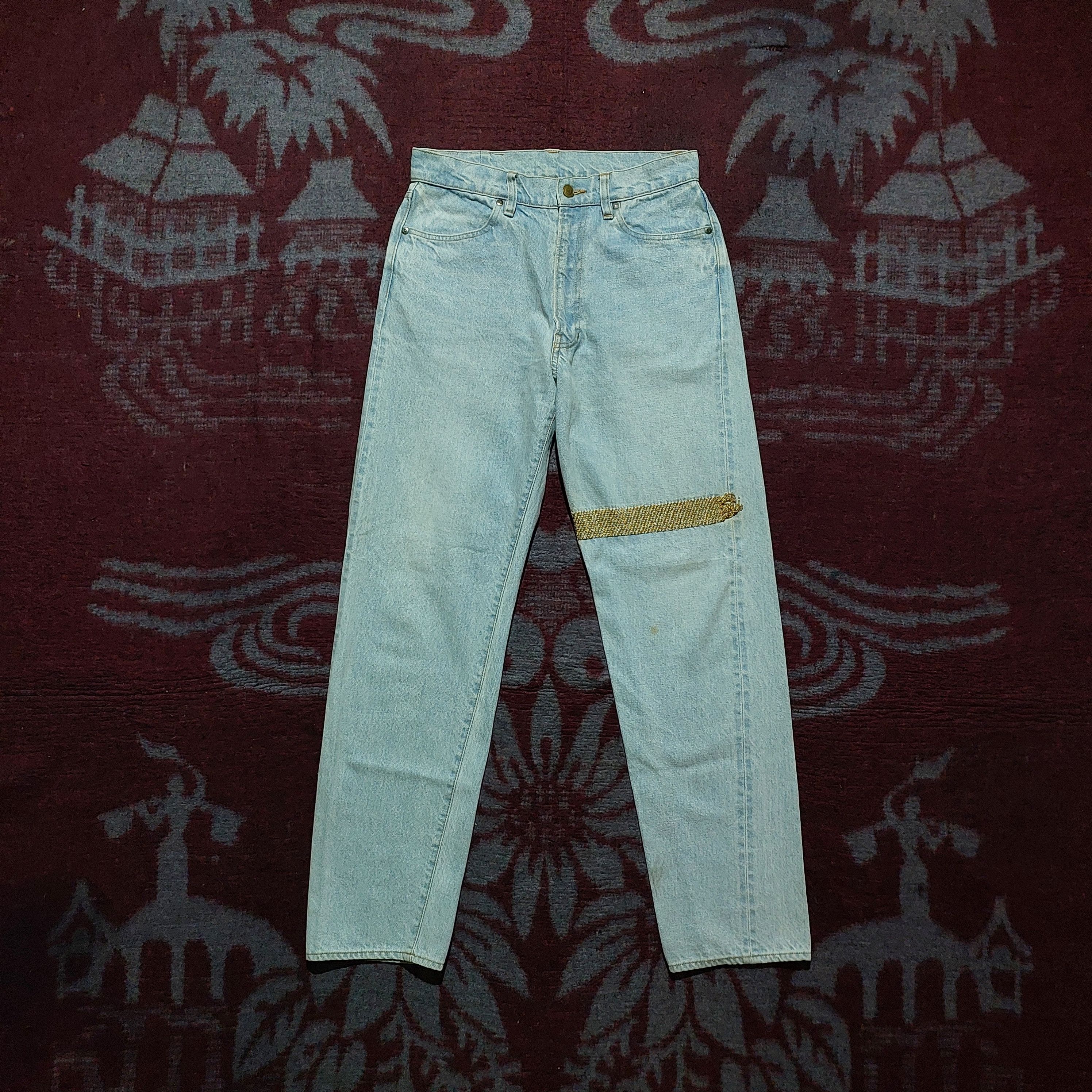Tete Homme 20AW Kiminori morishita and yellow chain blue denim Size US 30 / EU 46 - 1 Thumbnail