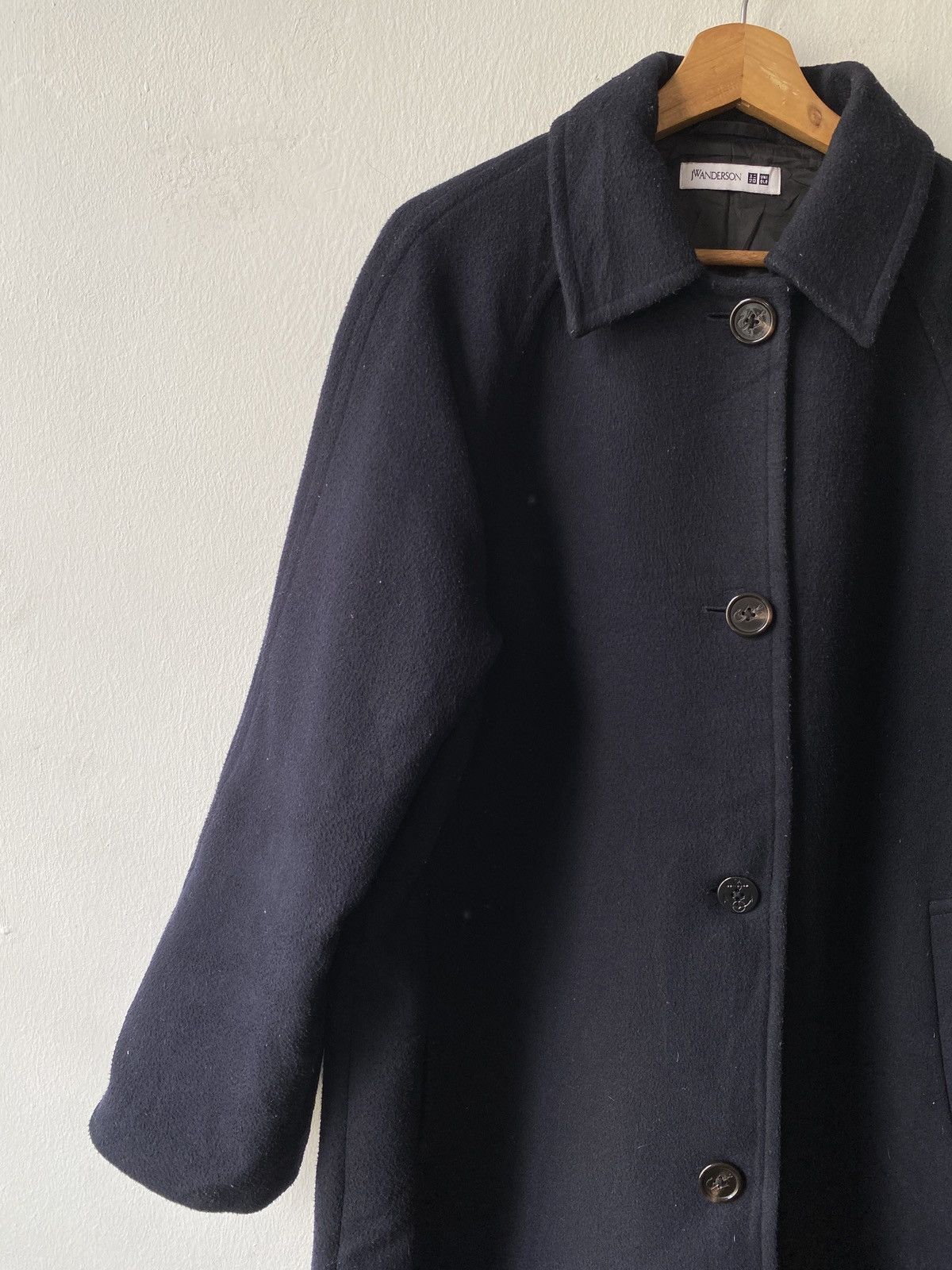 JW Anderson × Japanese Brand × Uniqlo 2000s - J.W.Anderson x Uniqlo Long Trench Wool Jacket Size US L / EU 52-54 / 3 - 6 Thumbnail