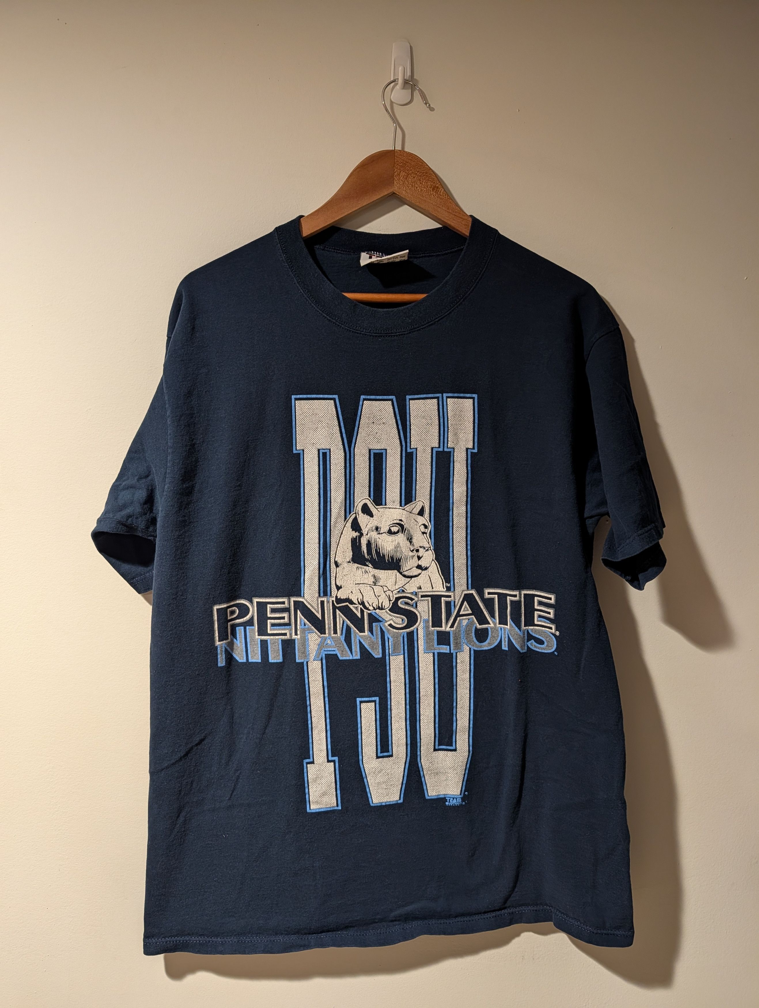 NCAA Vintage 90s Penn State Nittany Lion College Football T-Shirt Size US L / EU 52-54 / 3 - 1 Thumbnail