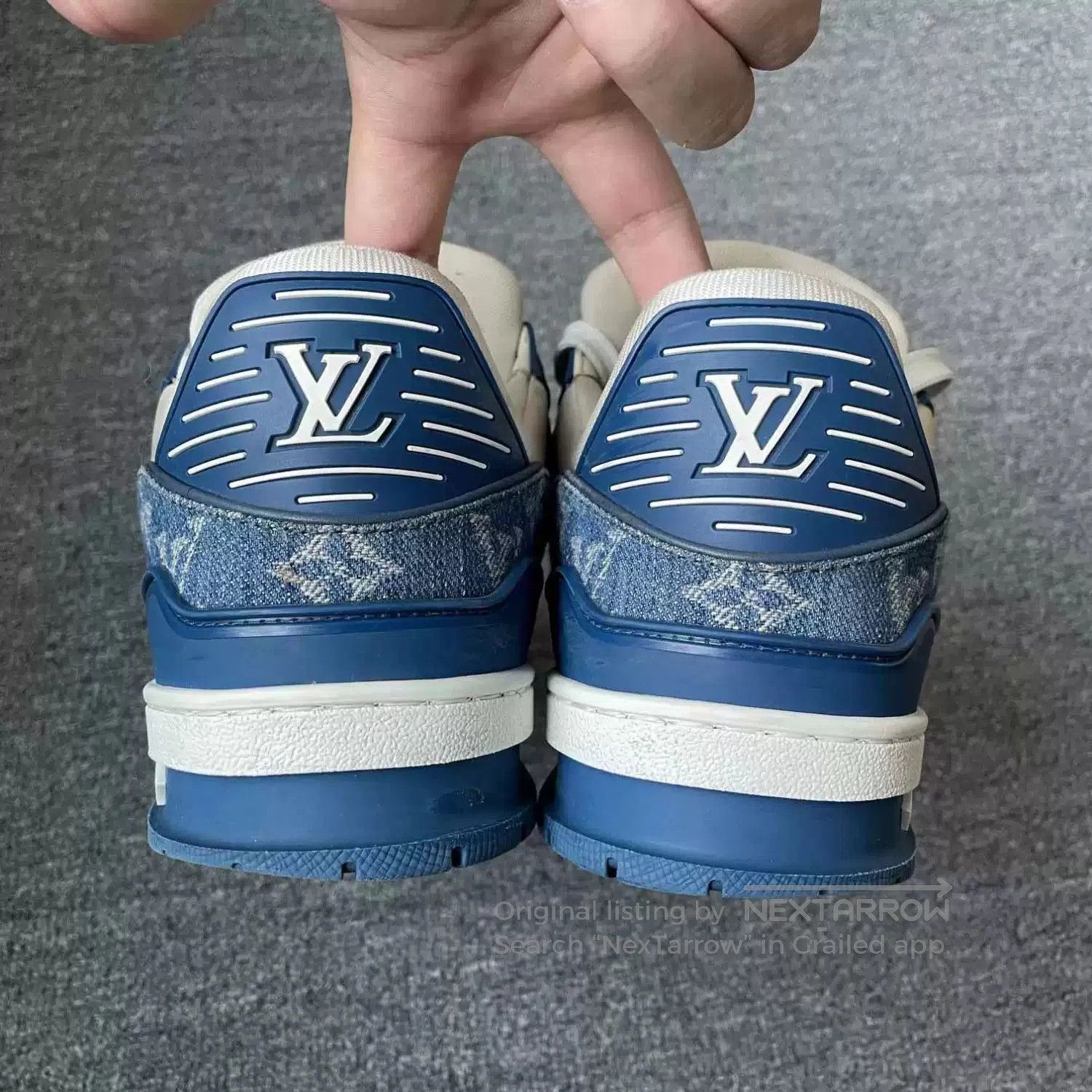 Louis Vuitton louis vuitton denim trainer low. Size US 10.5 / EU 43-44 - 4 Thumbnail