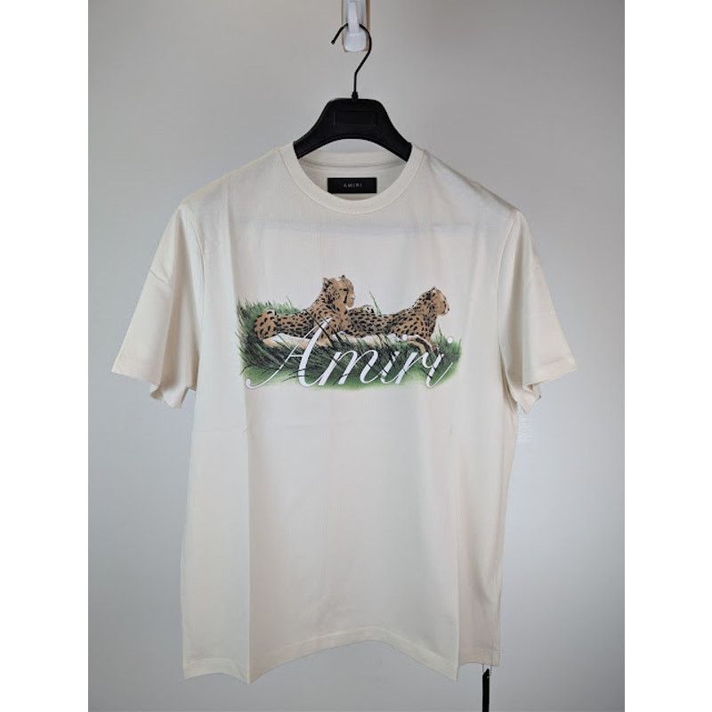 Amiri o1rshd1 Q:2 / Cheetah Logo T-shirt in Alabaster Size US M / EU 48-50 / 2 - 9 Thumbnail